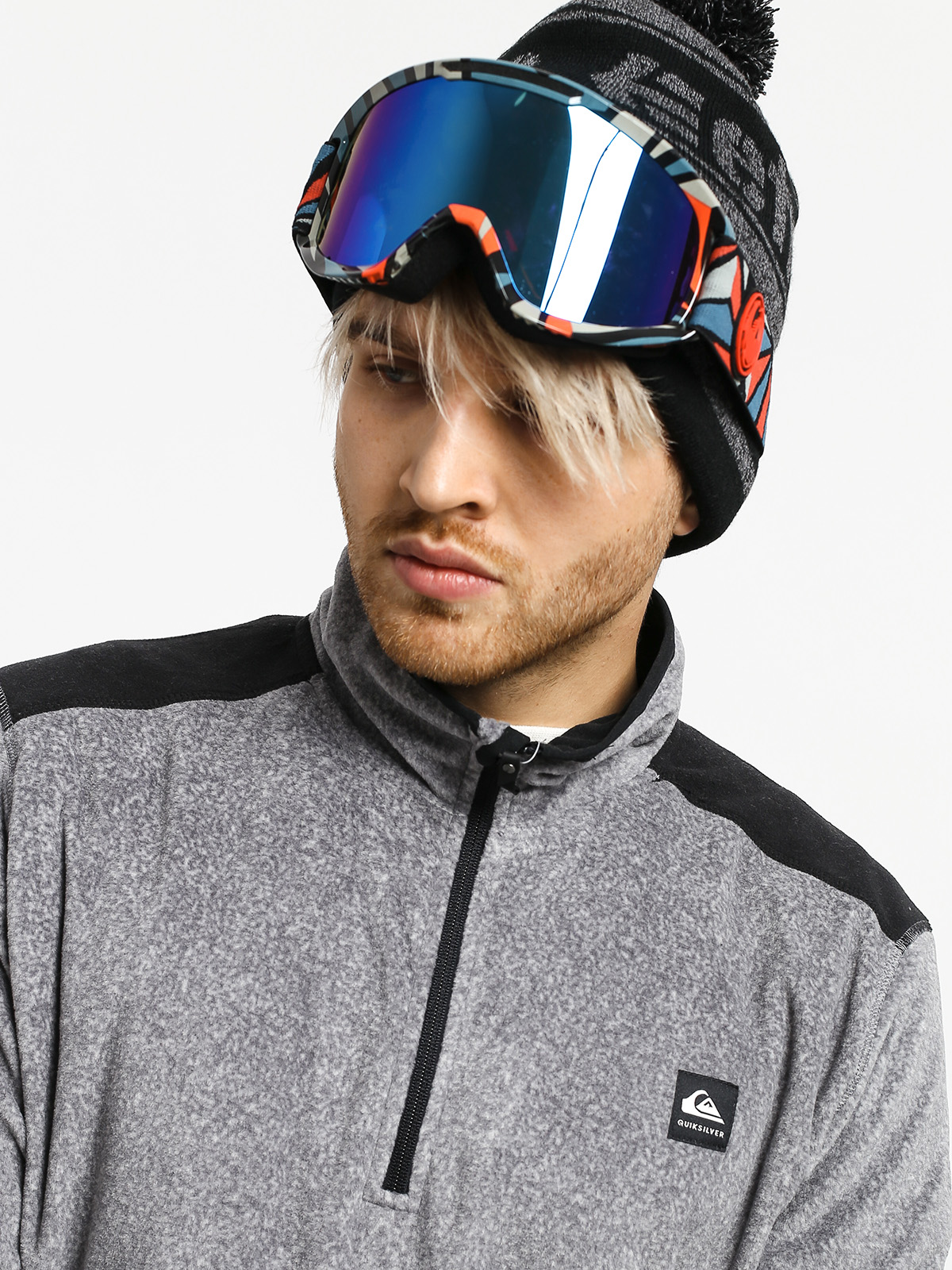 Pánský Fleecová mikina Quiksilver Aker Hz Fleece (ripstop texture grey)