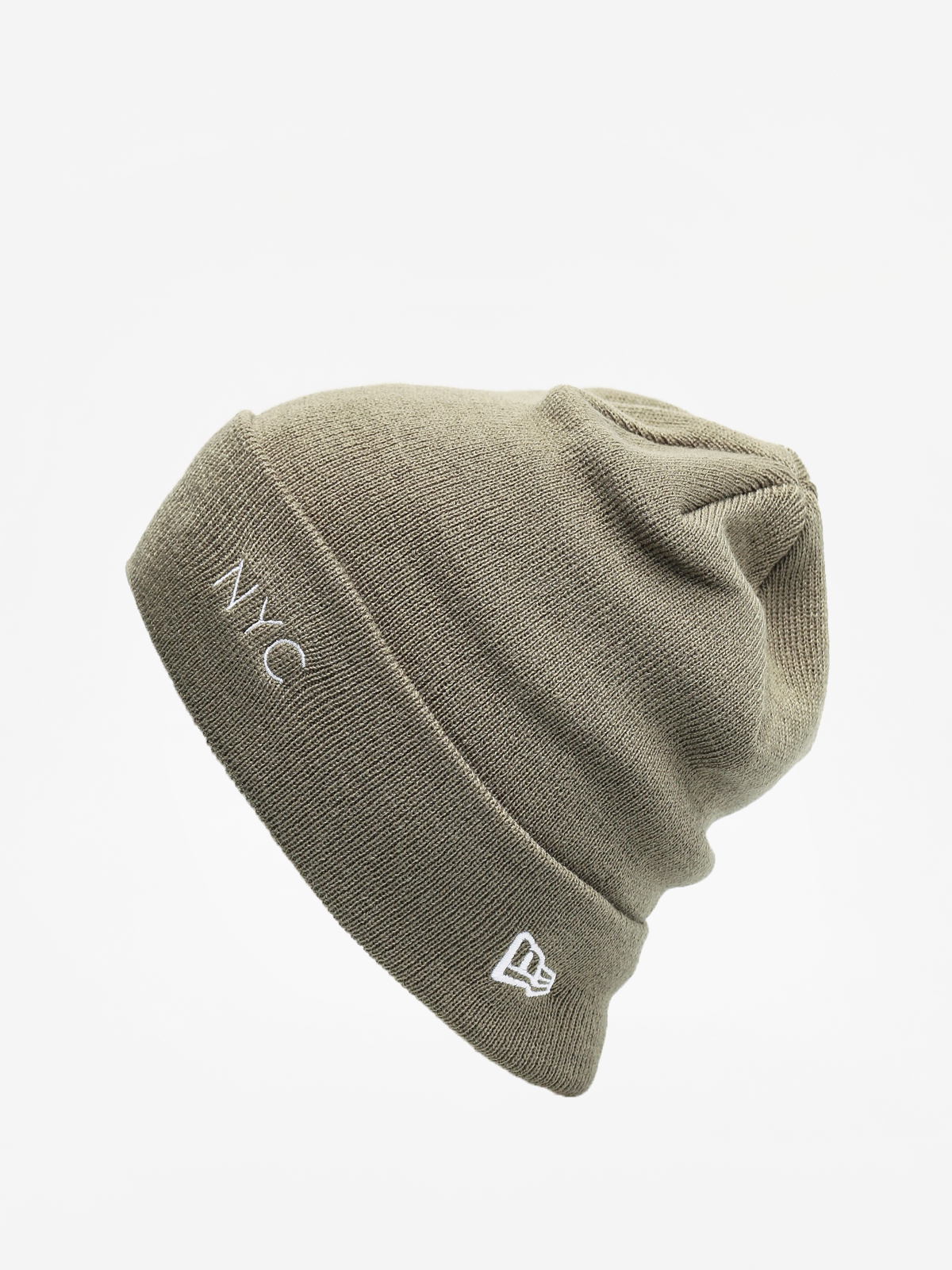 Čepice New Era Nyc Cuff Knit (olive/optic white)