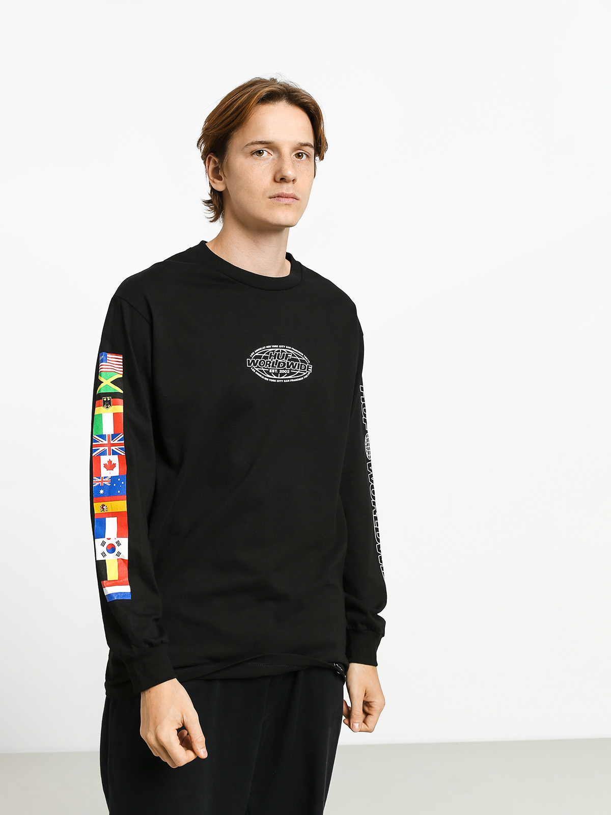Triko HUF World Tour (black)