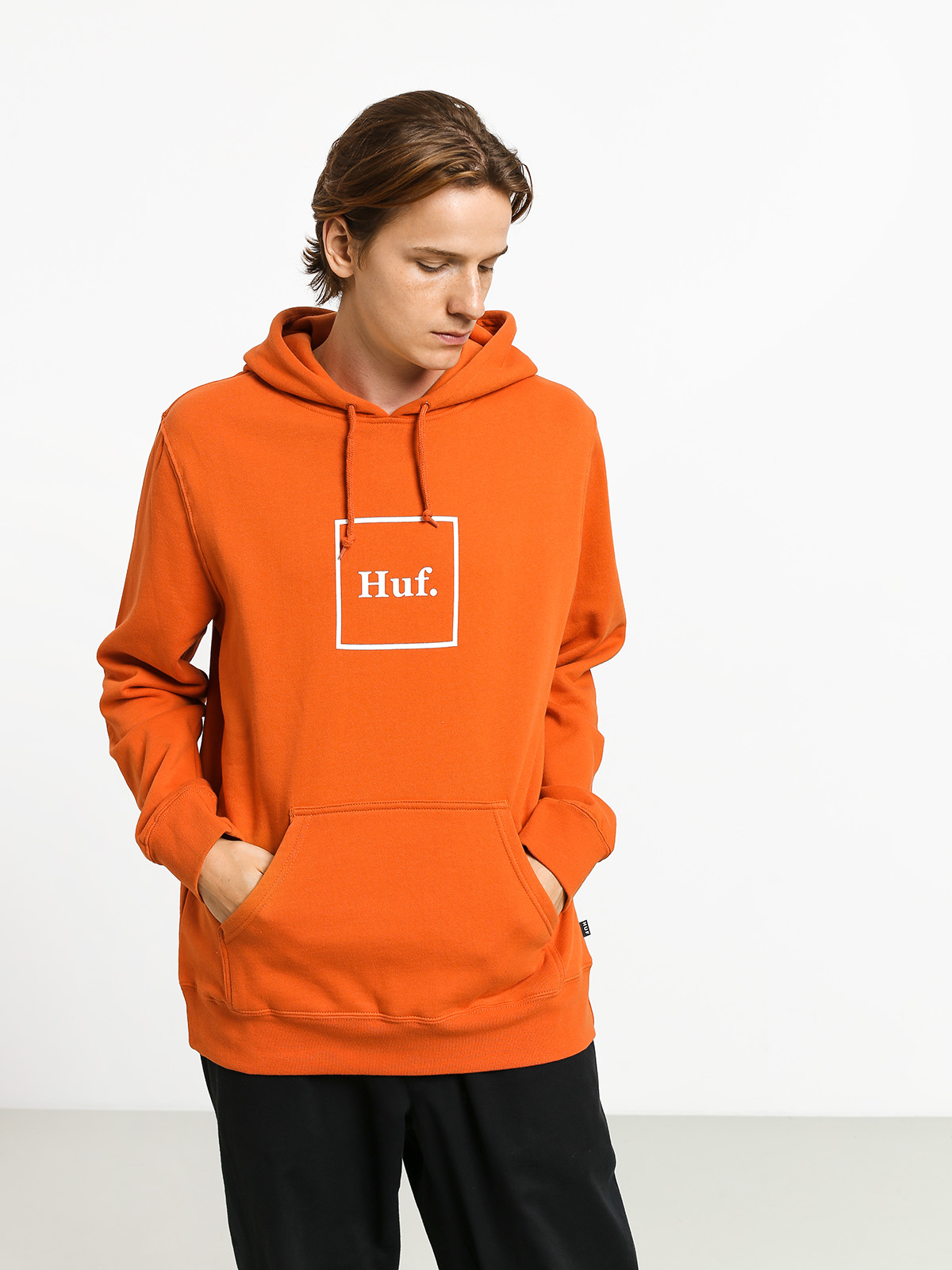Mikina s kapucí HUF Box Logo HD (rust)