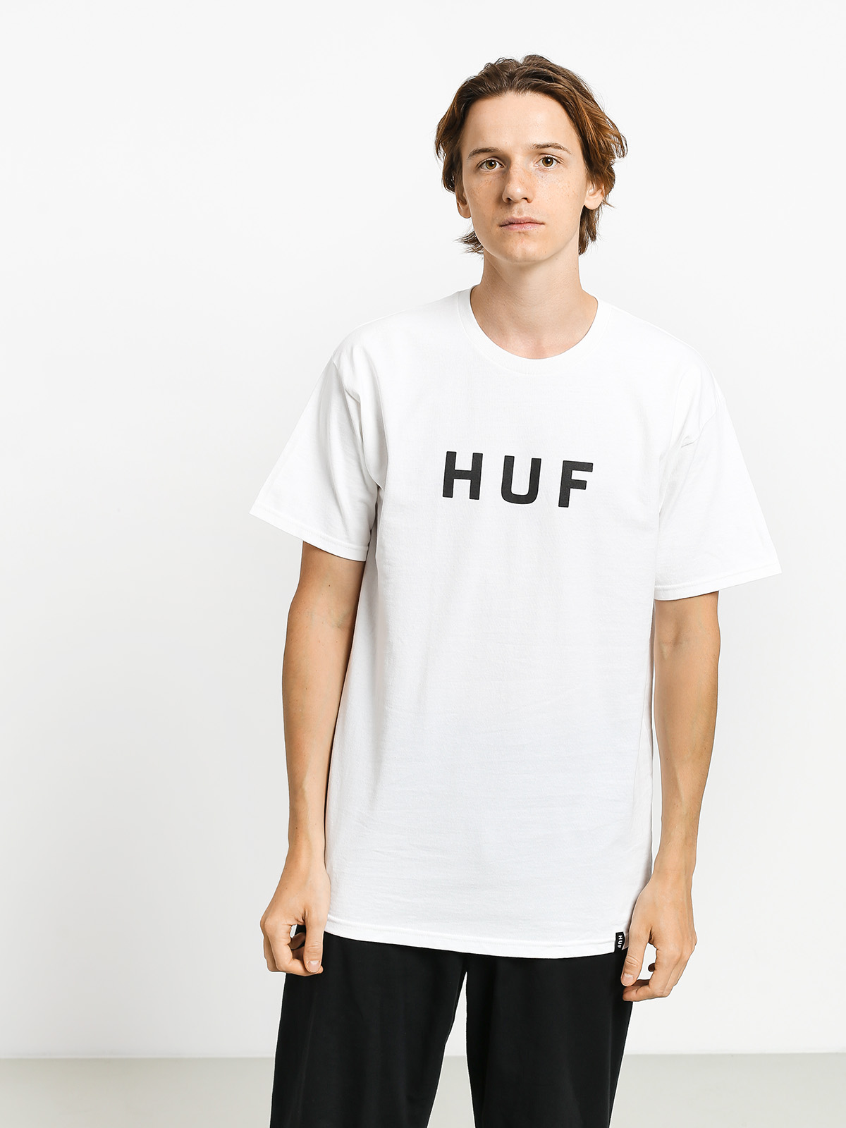 Tričko HUF Essentials Og Logo (white)