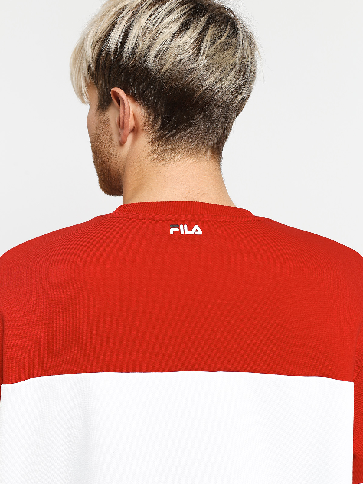 Mikina Fila Straight Blocked (true red/black/bright white)