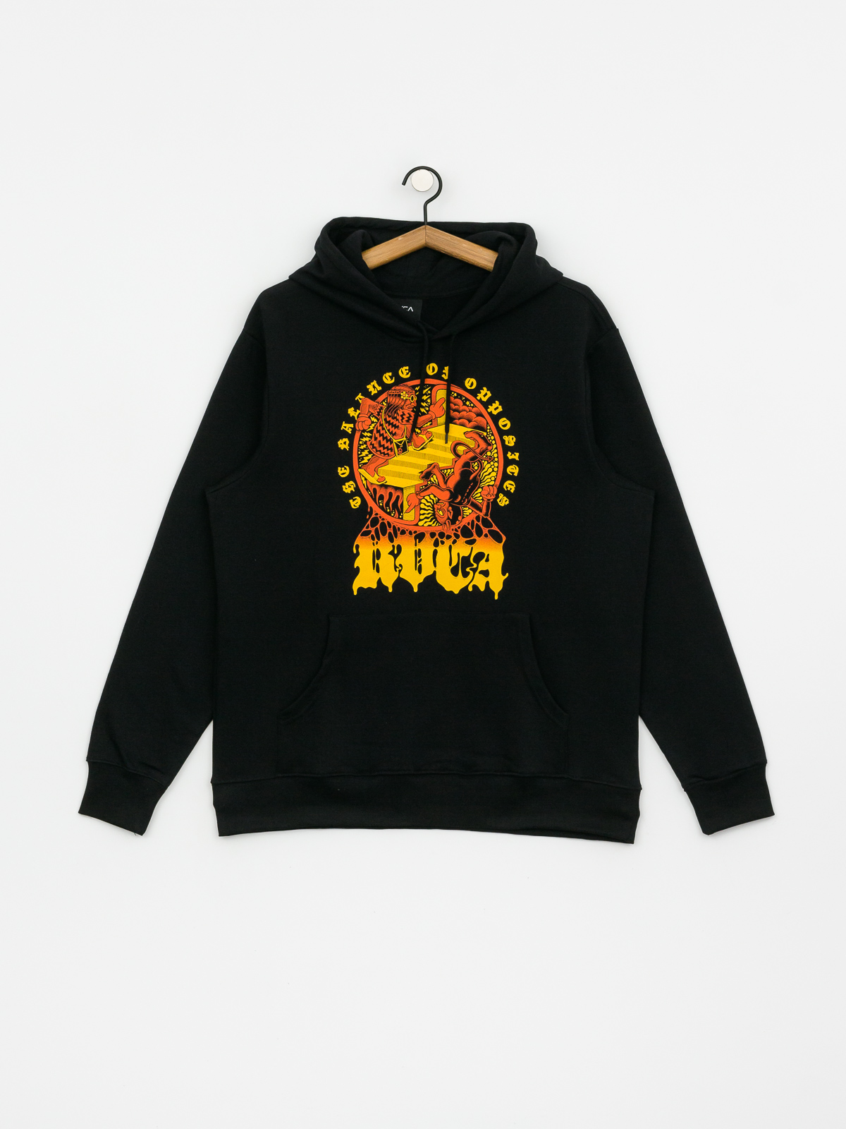 Mikina s kapucí RVCA Mander HD (black)