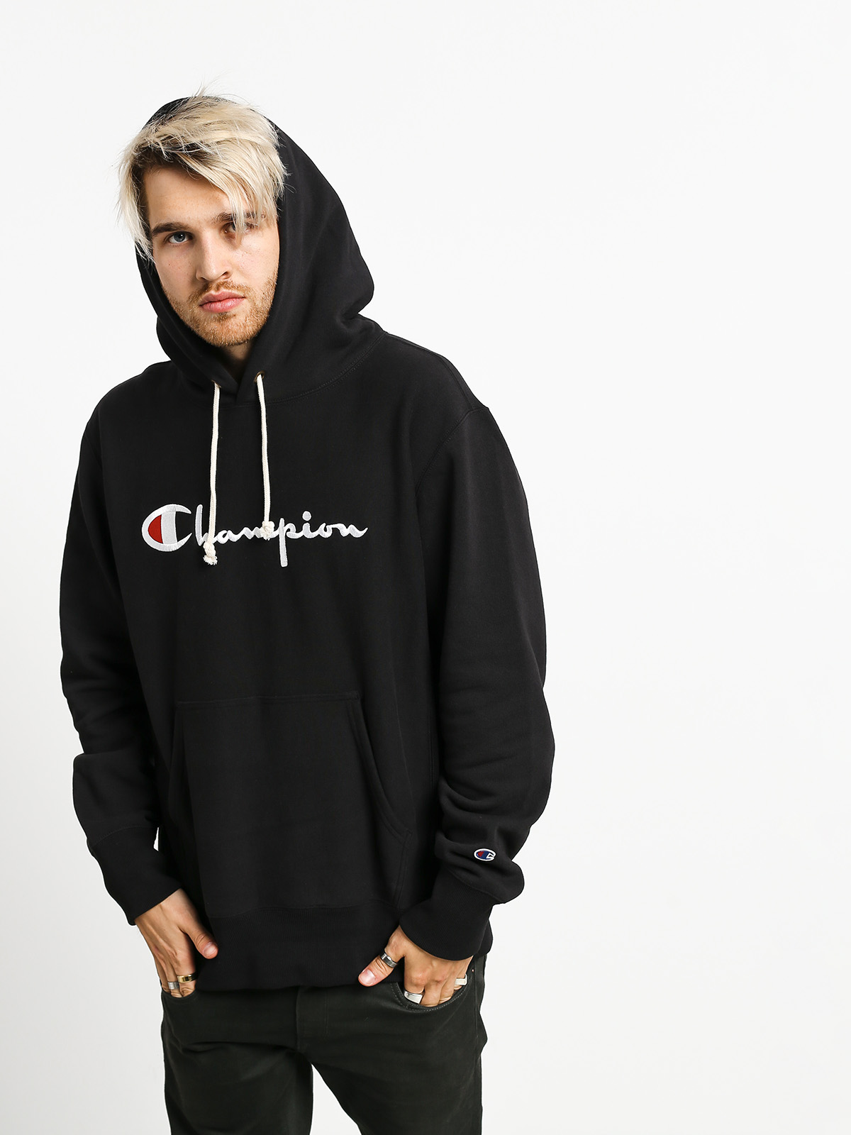 Champion PREMIUM REVERSE WEAVE Premium Reverse Weave Printed Sweatshirt, Men's XL unclear gray type Vintage Second Hand