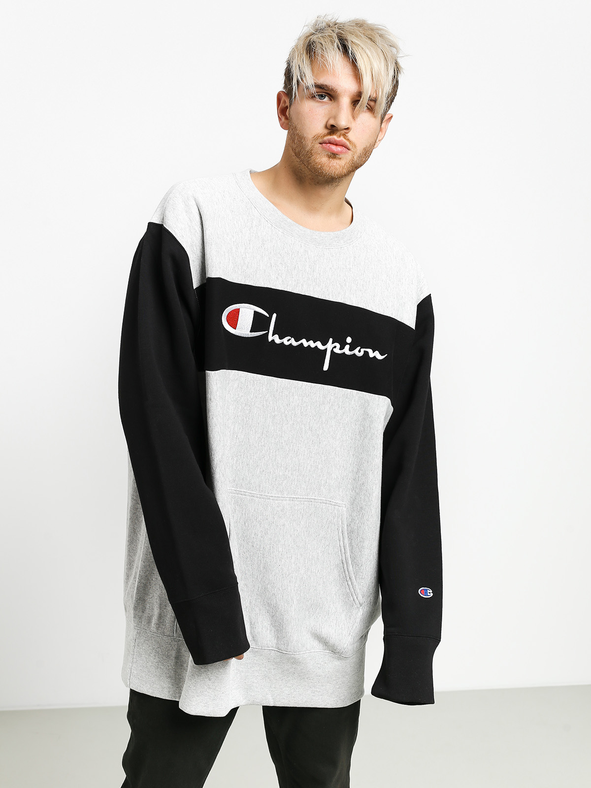 Mikina Champion Premium Crewneck OS (loxgm/nbk)