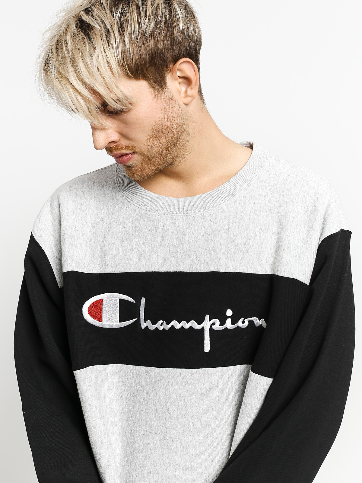 Mikina Champion Premium Crewneck OS (loxgm/nbk)