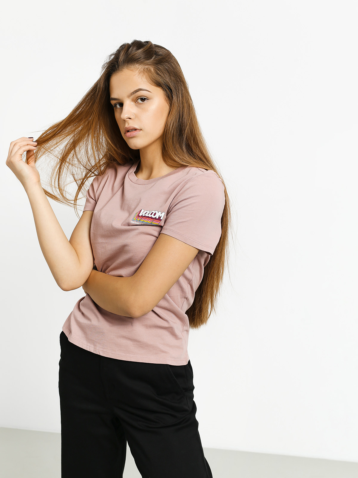 Tričko Volcom Stoked On Stone Wmn (faded mauve)