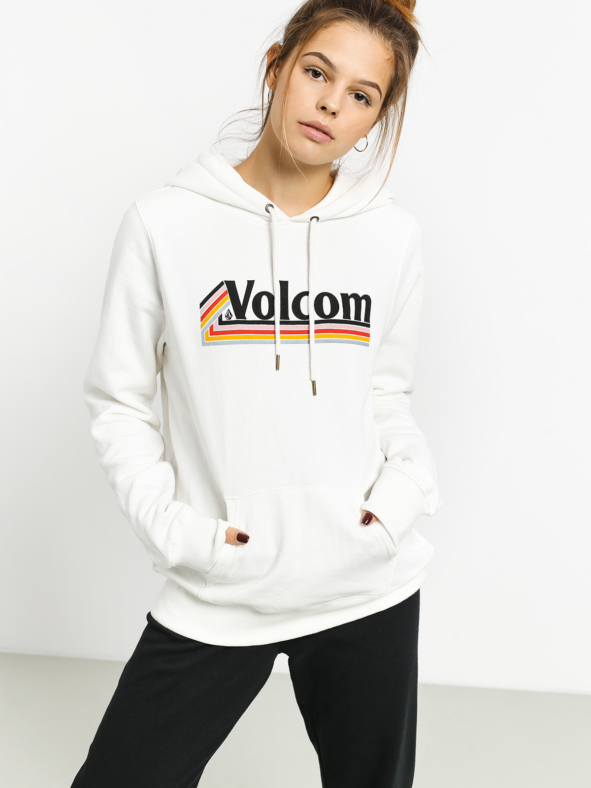 Mikina s kapucí Volcom Vol Stone HD Wmn (star white)