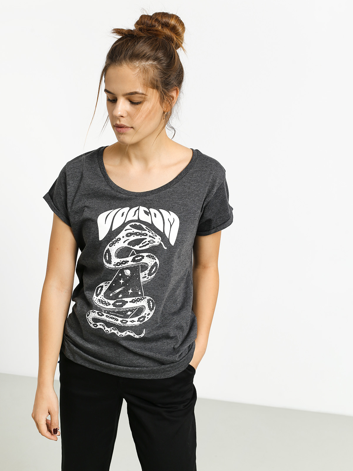 Tričko Volcom Radical Daze Wmn (charcoal heather)