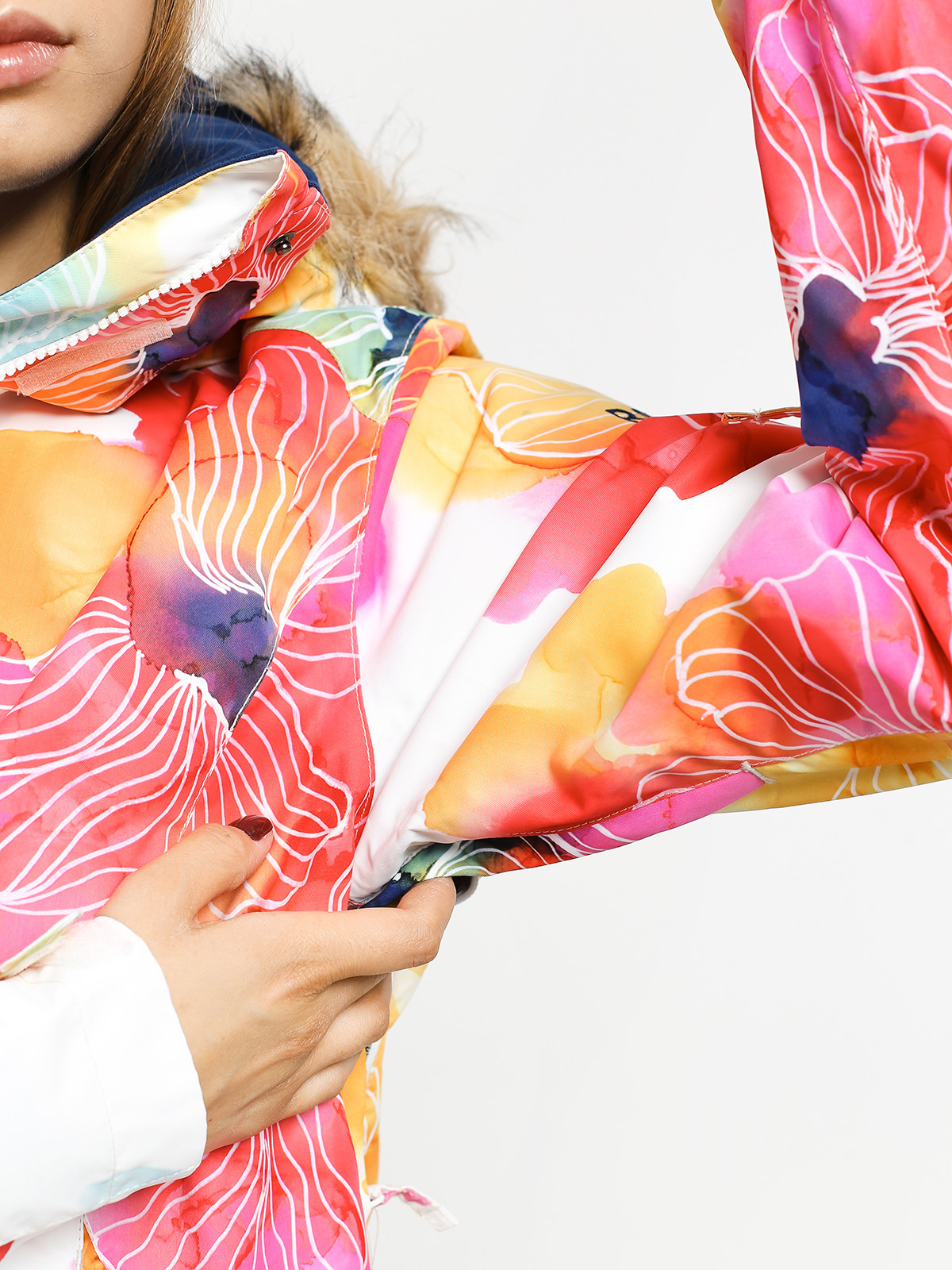 Dámská Snowboardová bunda Roxy Jet Ski (aquarel flowers)