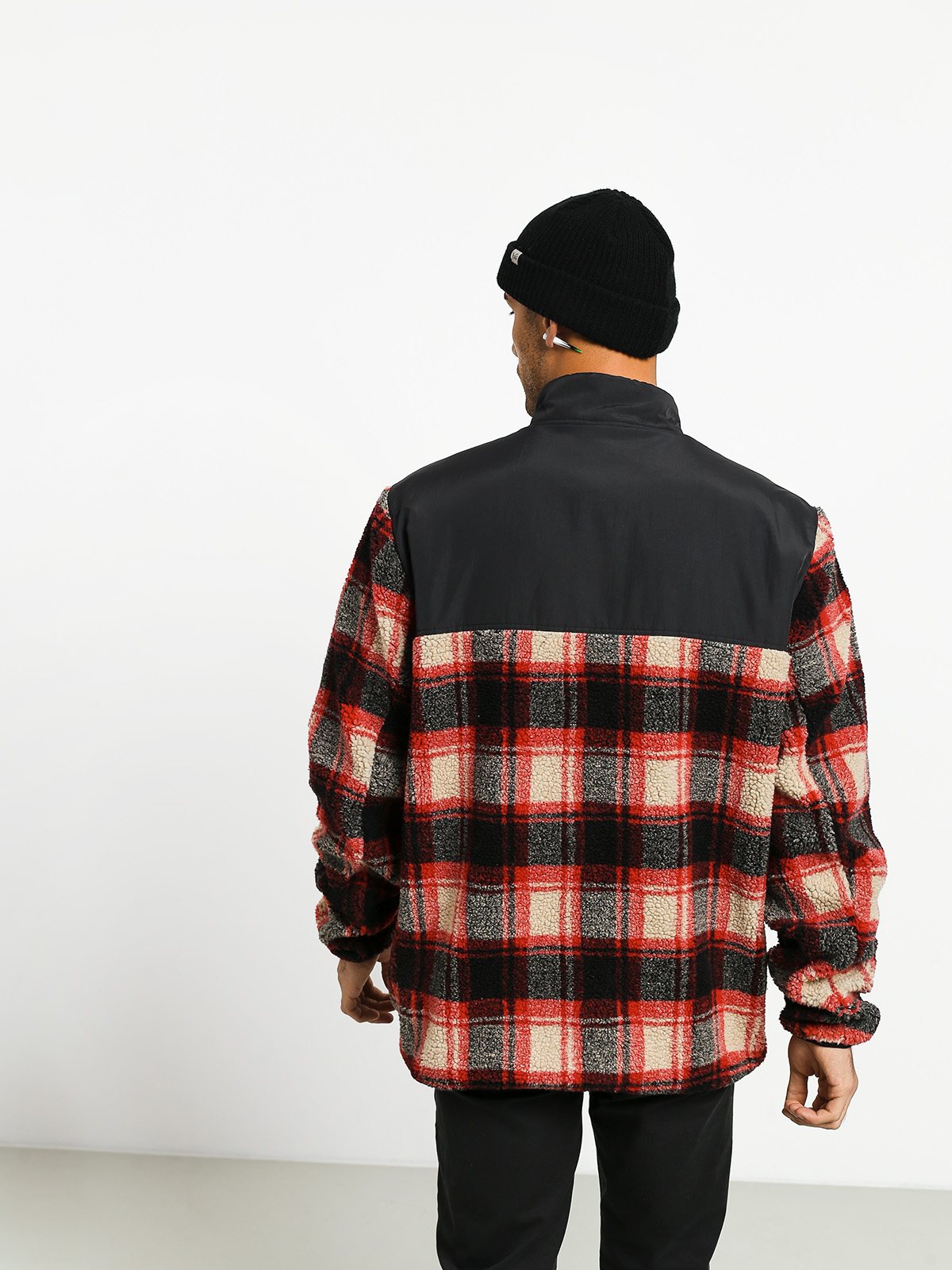 Mikina Element Abenaki Warm Zip (black red)