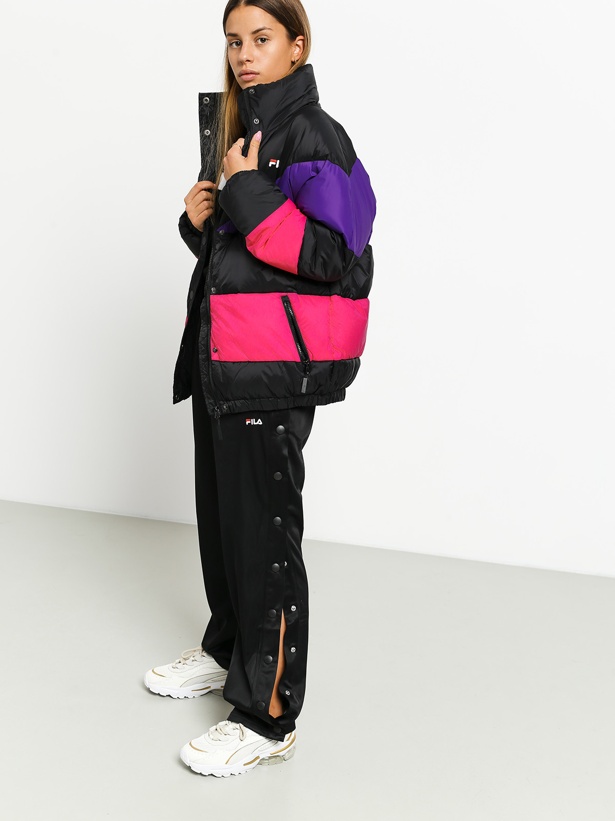 Bunda Fila Reilly Wmn (black/tillandsia purple/pink yarrow)