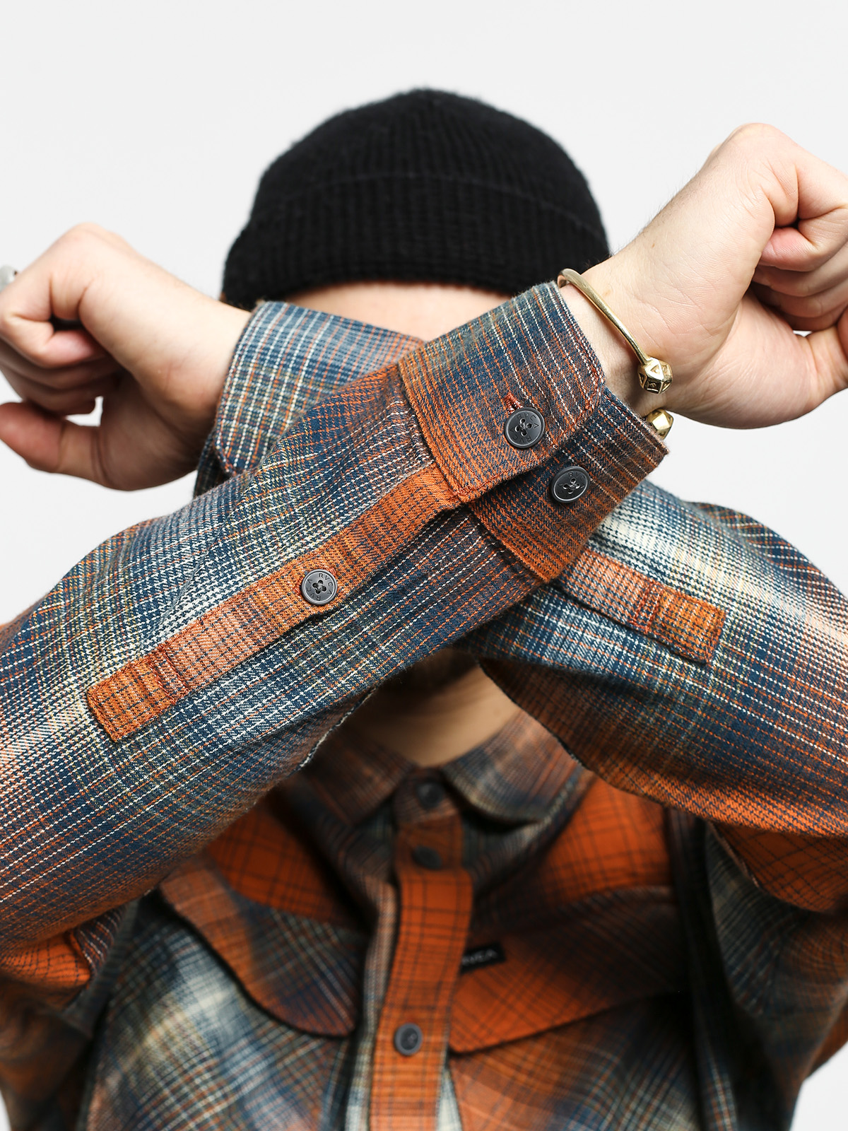 Košile RVCA Muir Flannel Ls (rust orange)