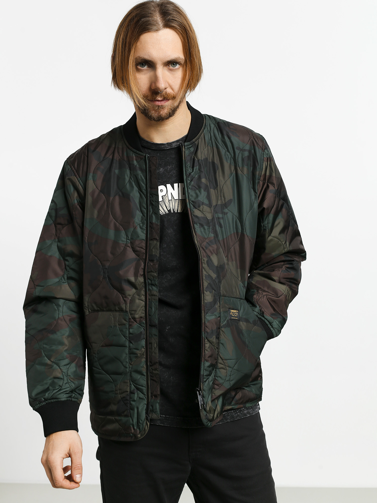 Bunda Carhartt WIP Volta Bomber Liner (camo evergreen)