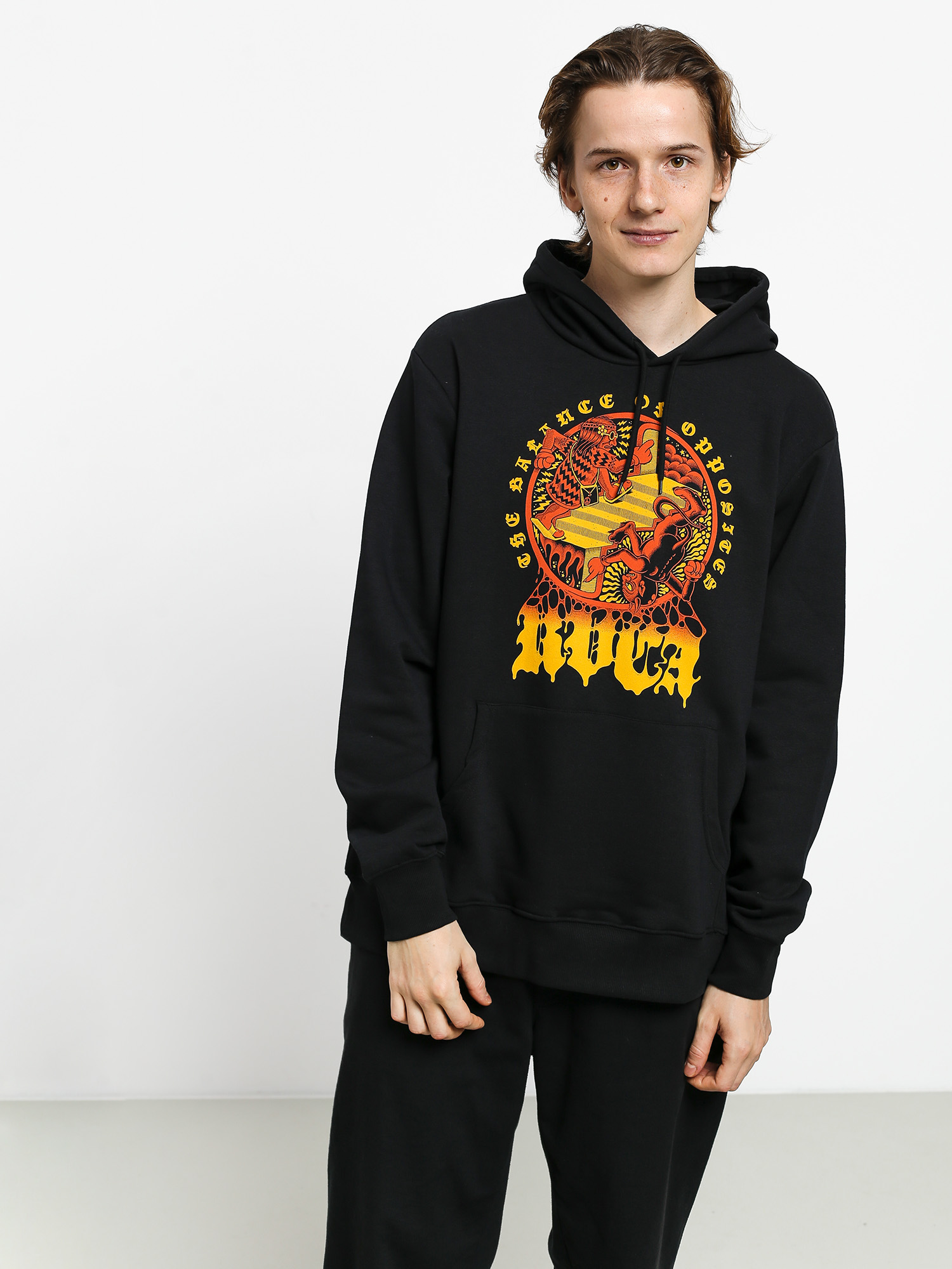 Mikina s kapucí RVCA Mander HD (black)
