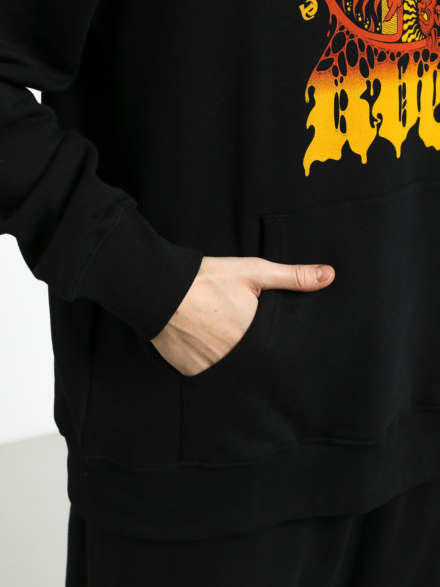 Mikina s kapucí RVCA Mander HD (black)