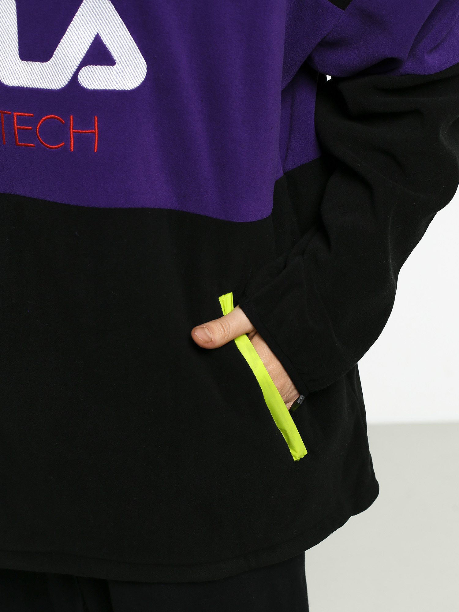 Mikina Fila Reijo Half ZIP (black/tillandsia purple)