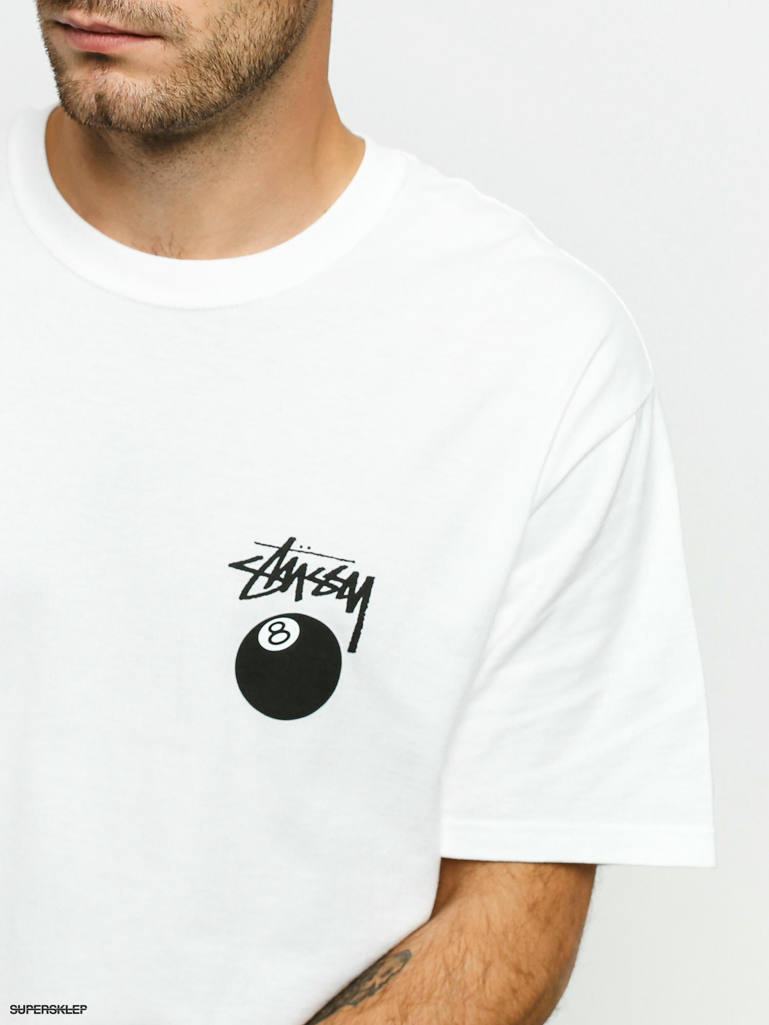 送料込-STUSSY 8 BALL MAN TEE WHITE Mサイズ n8gu5-m14380580521