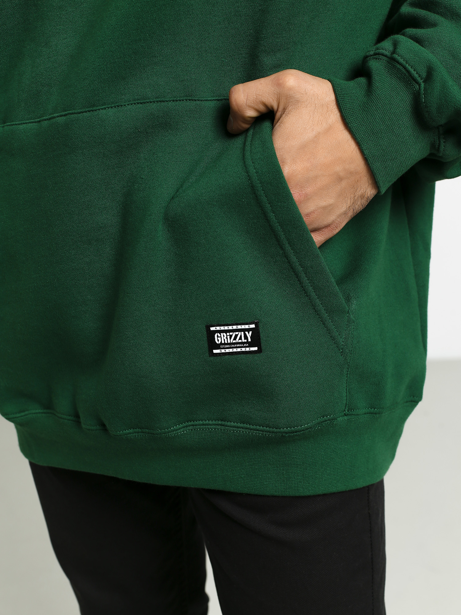 Mikina s kapucí Grizzly Griptape Og Bear Embroidered HD (forest/lime)