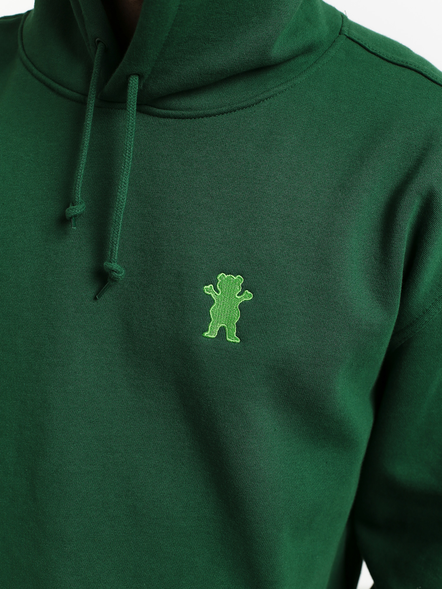 Mikina s kapucí Grizzly Griptape Og Bear Embroidered HD (forest/lime)