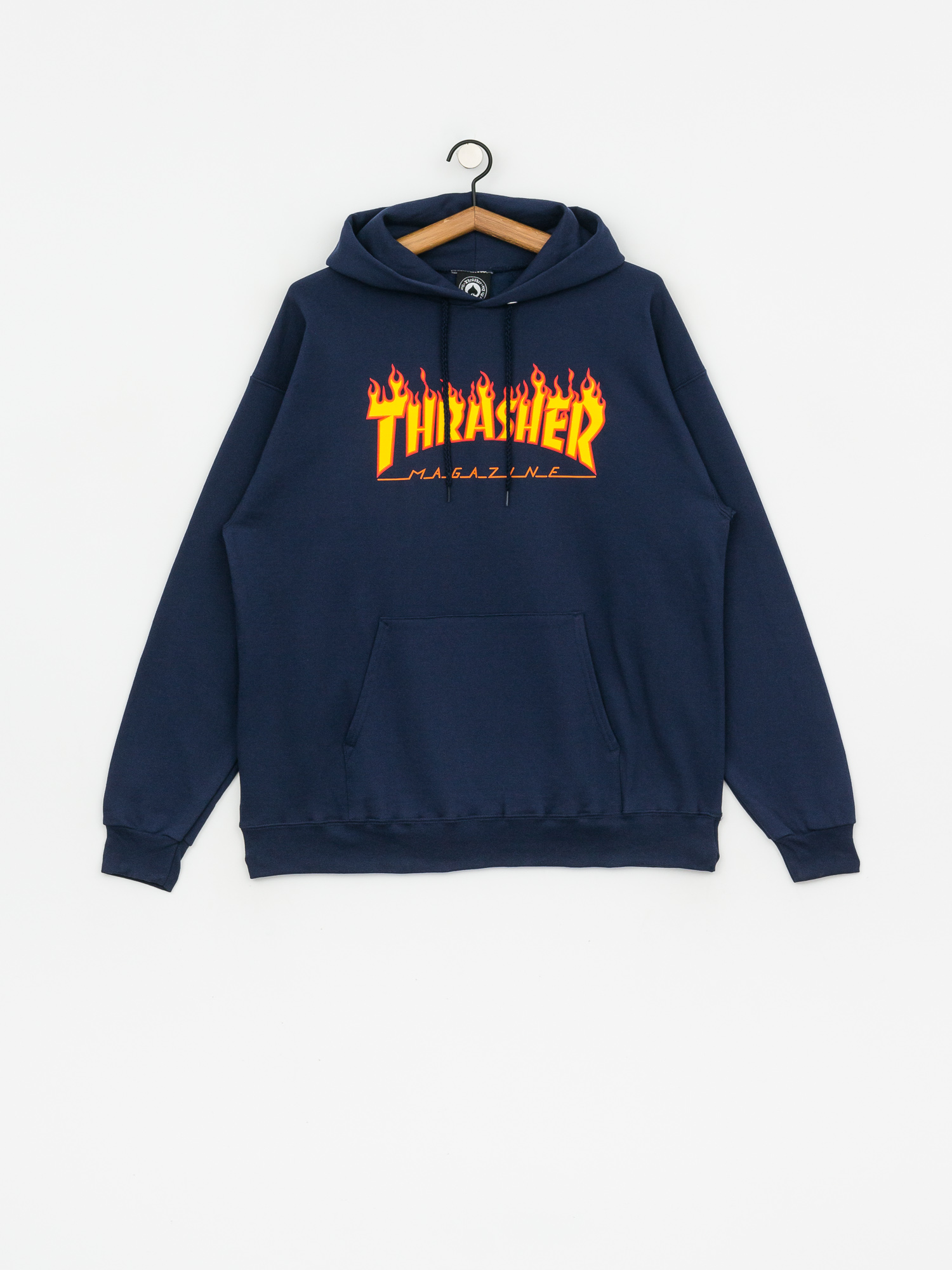 Thrasher Mikina s kapucí Flame HD (navy)