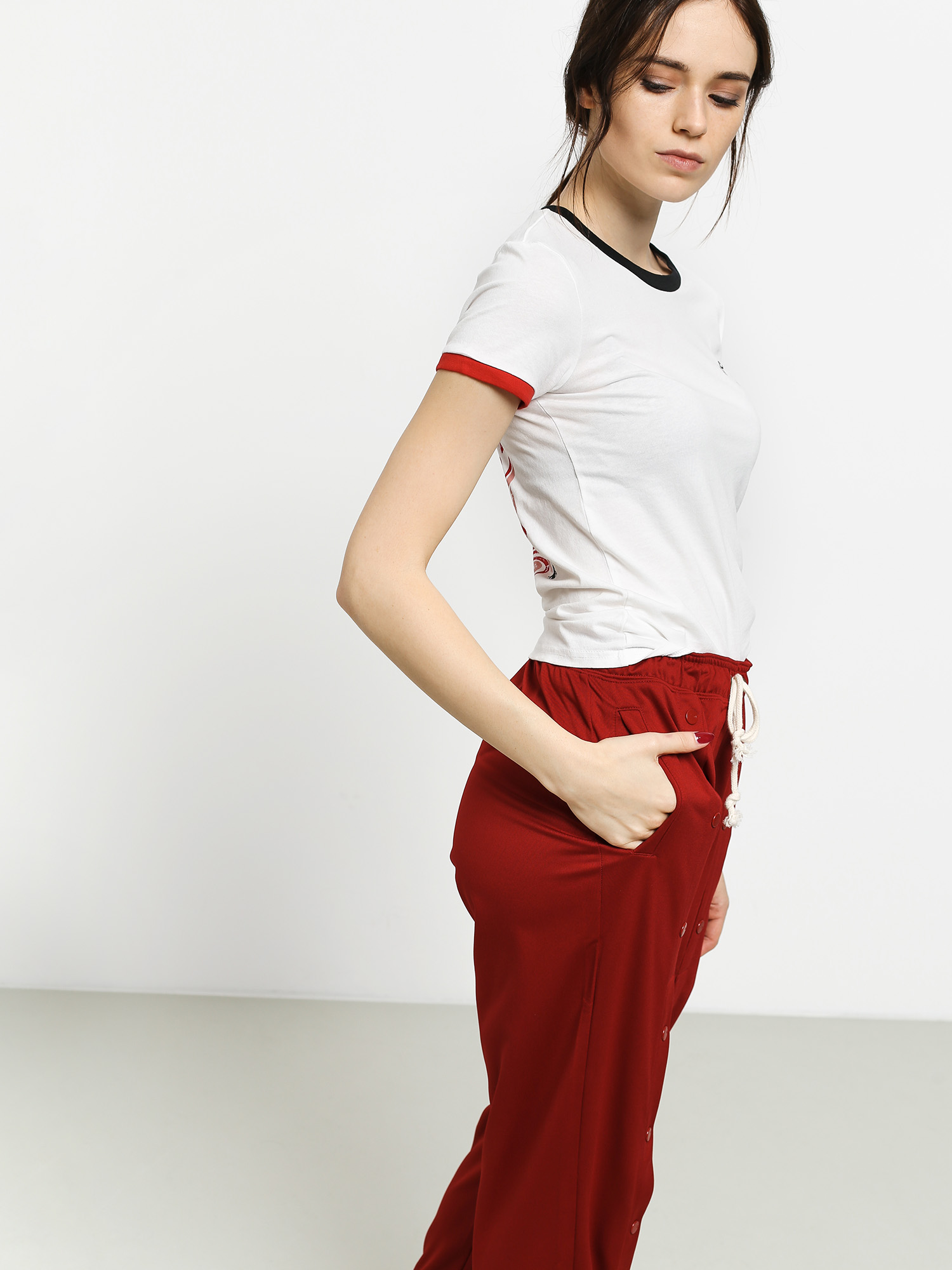 Tričko Volcom Go Faster Ringer Wmn (white)