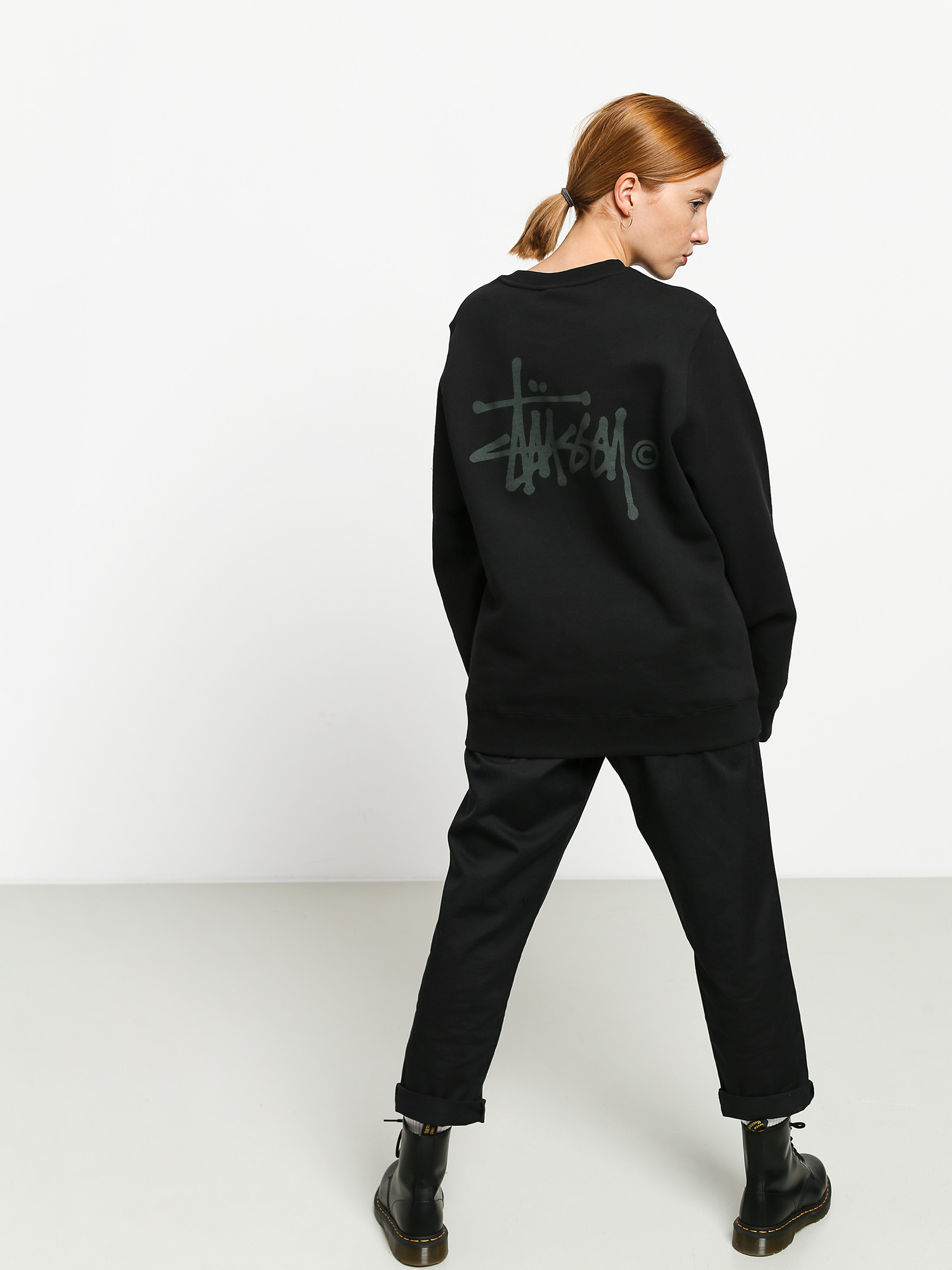 Mikina Stussy Basic Logo Wmn (black)