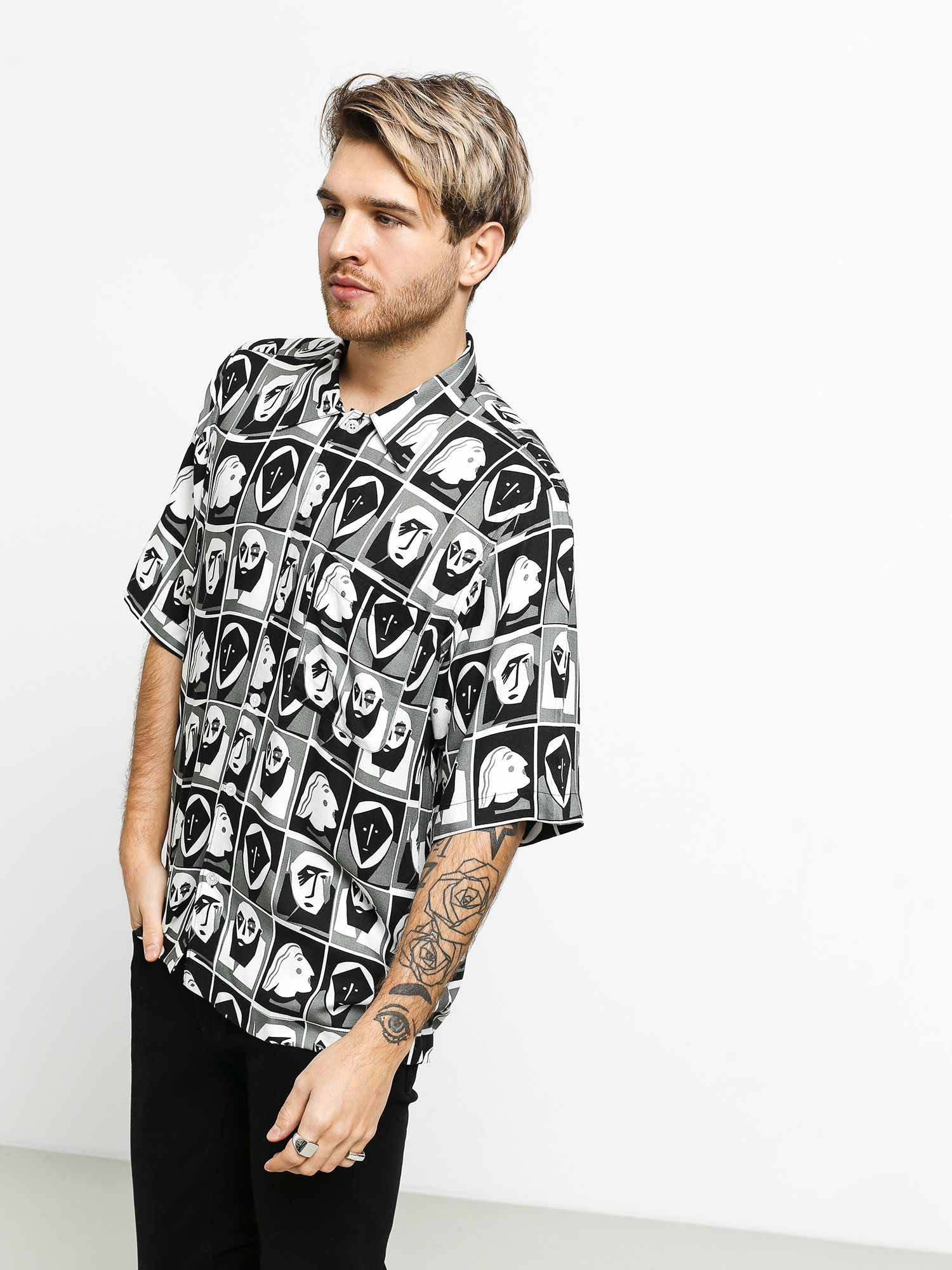 Košile Polar Skate Selfie Art (black)