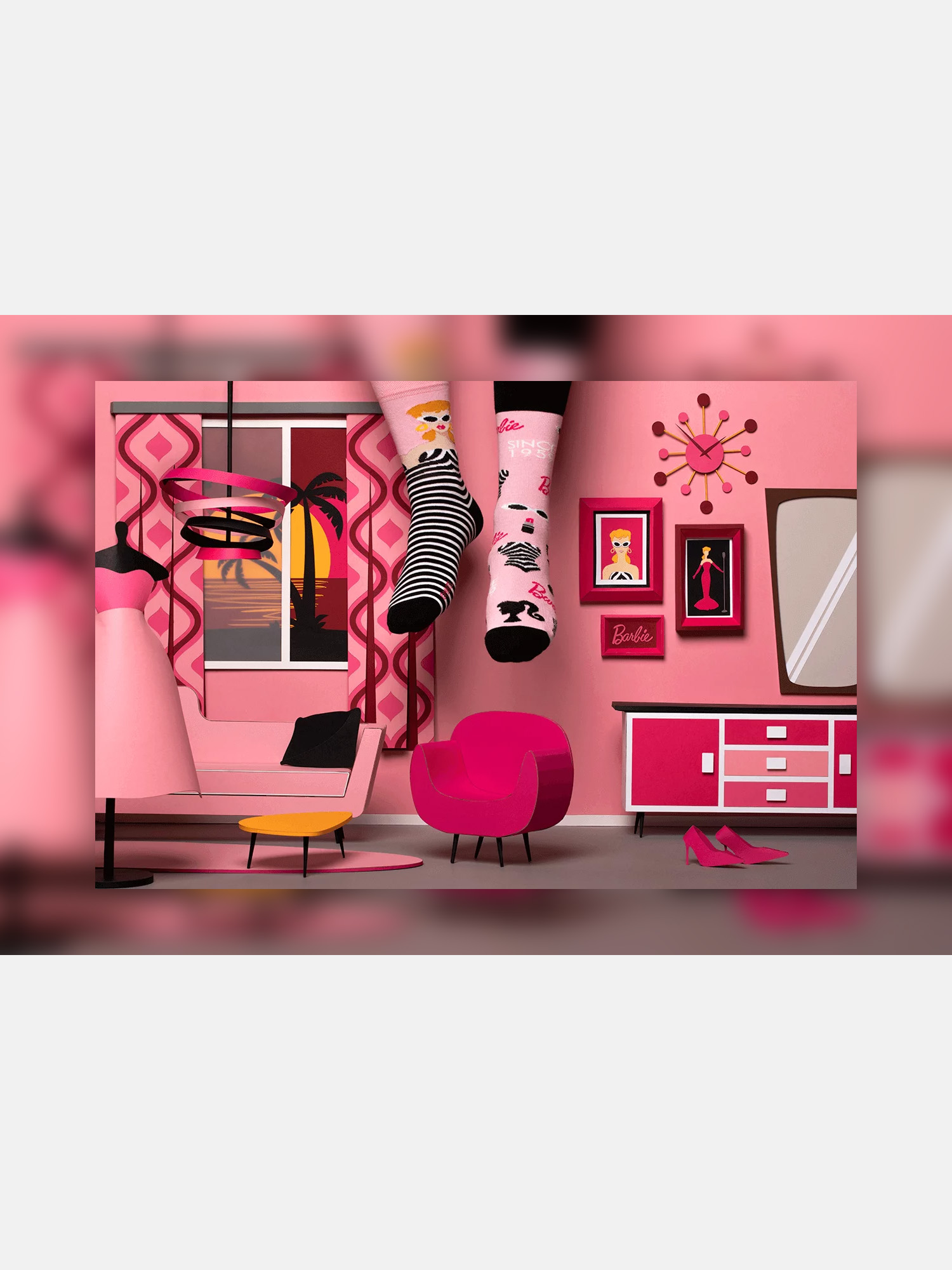 Ponožky Many Mornings Barbie (pink/black)