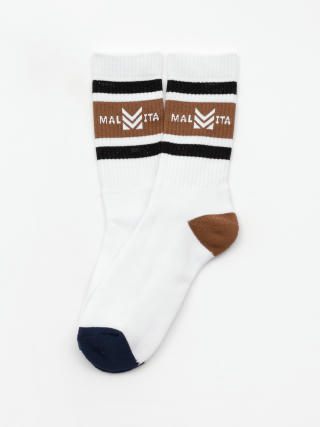 Ponožky Malita Mlt Royal (white/brown)