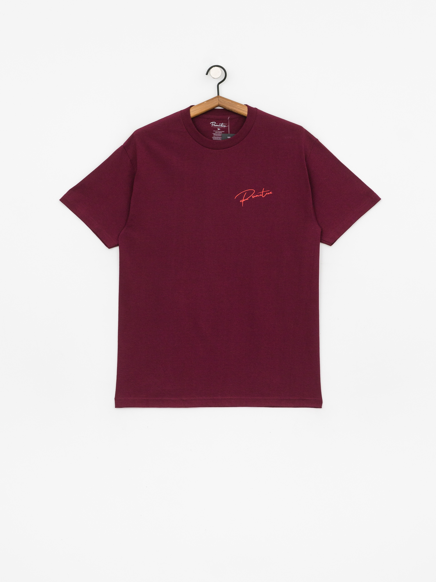 Tričko Primitive Ginza Script (burgundy)