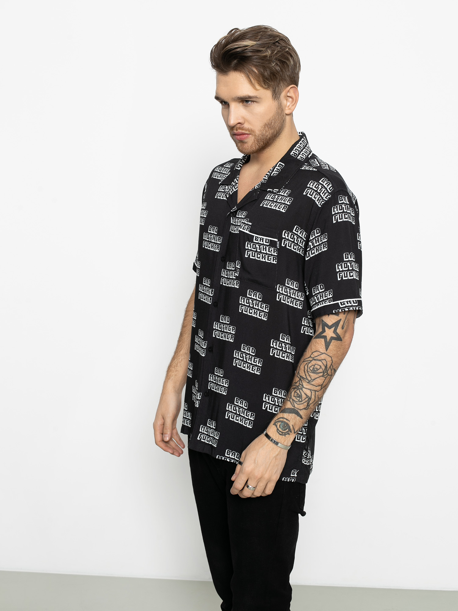 Košile HUF Pulp Fiction Bad Mother Fucker (black)