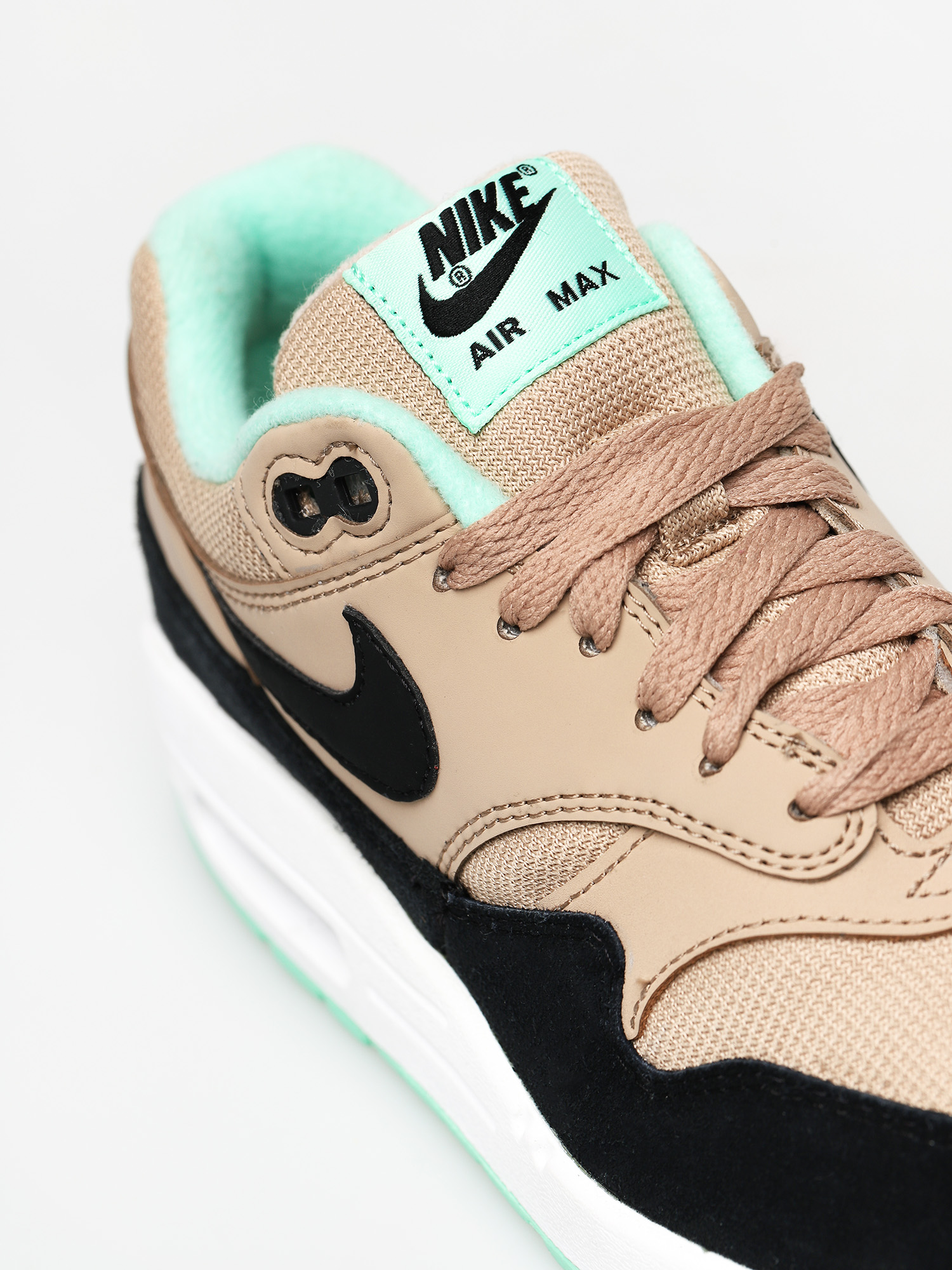 nike air max 1 desert black green glow