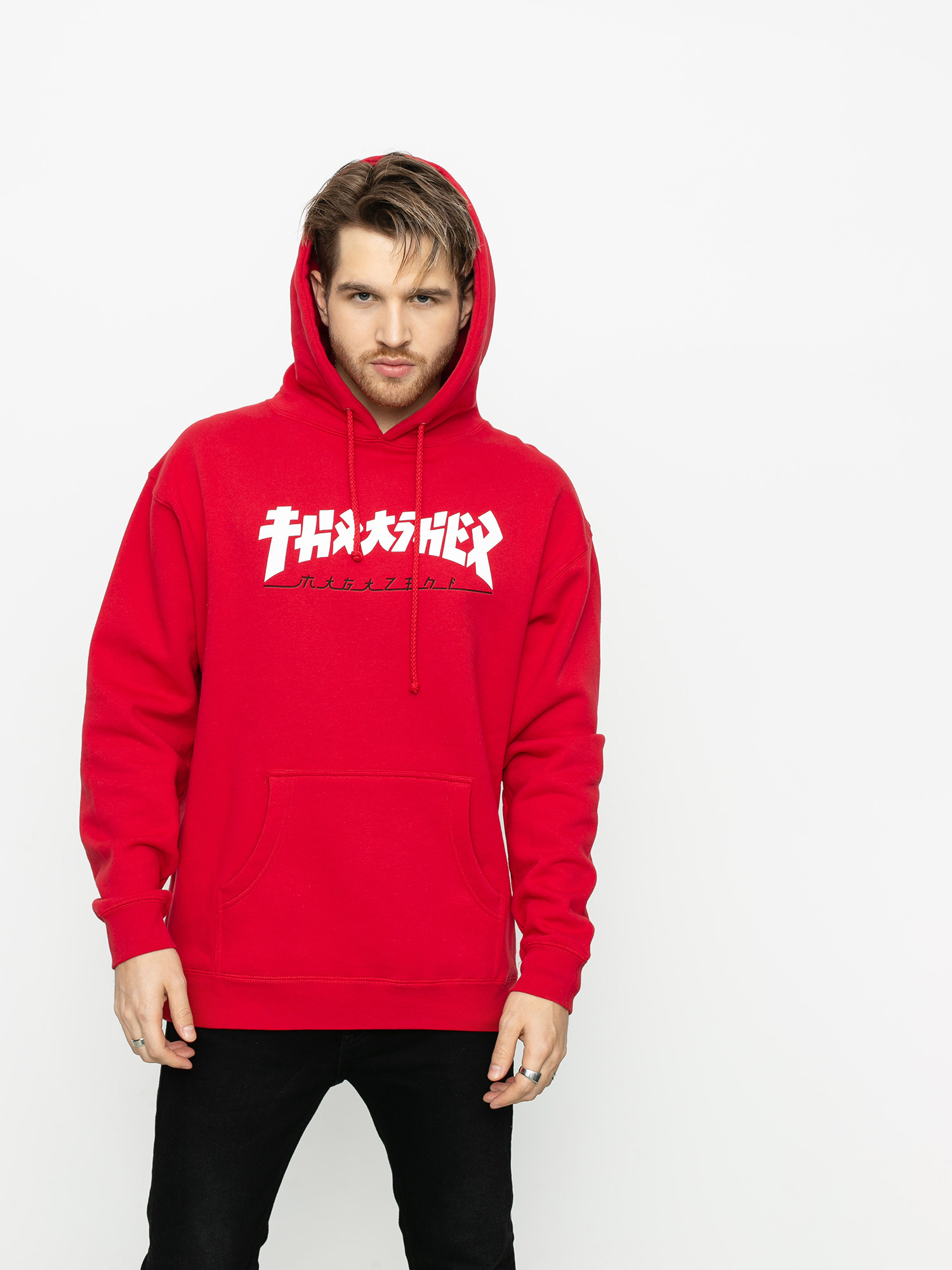 Mikina s kapucí Thrasher Godzilla HD (red)