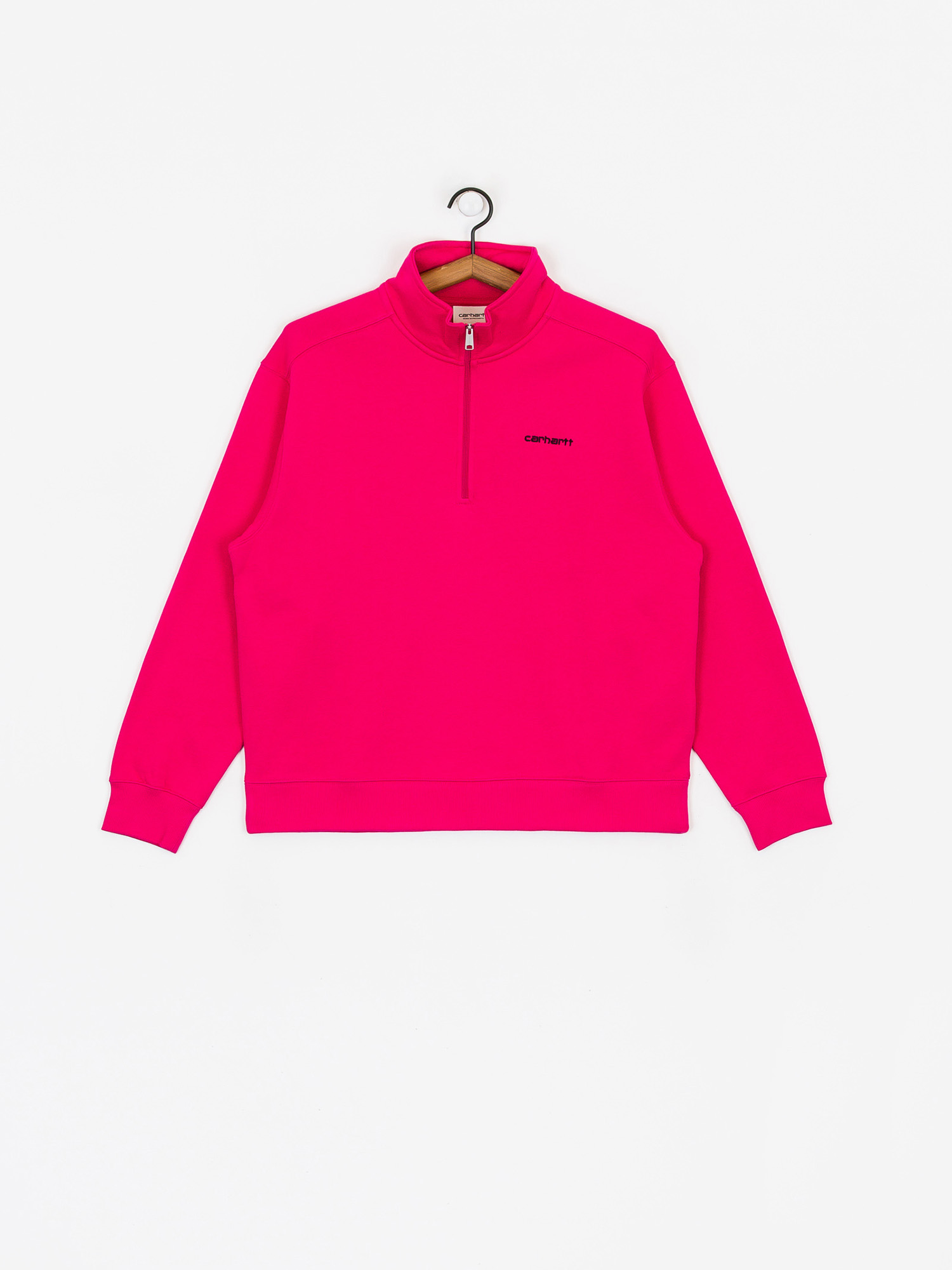 Mikina Carhartt WIP Script Highneck Wmn (ruby pink/black)