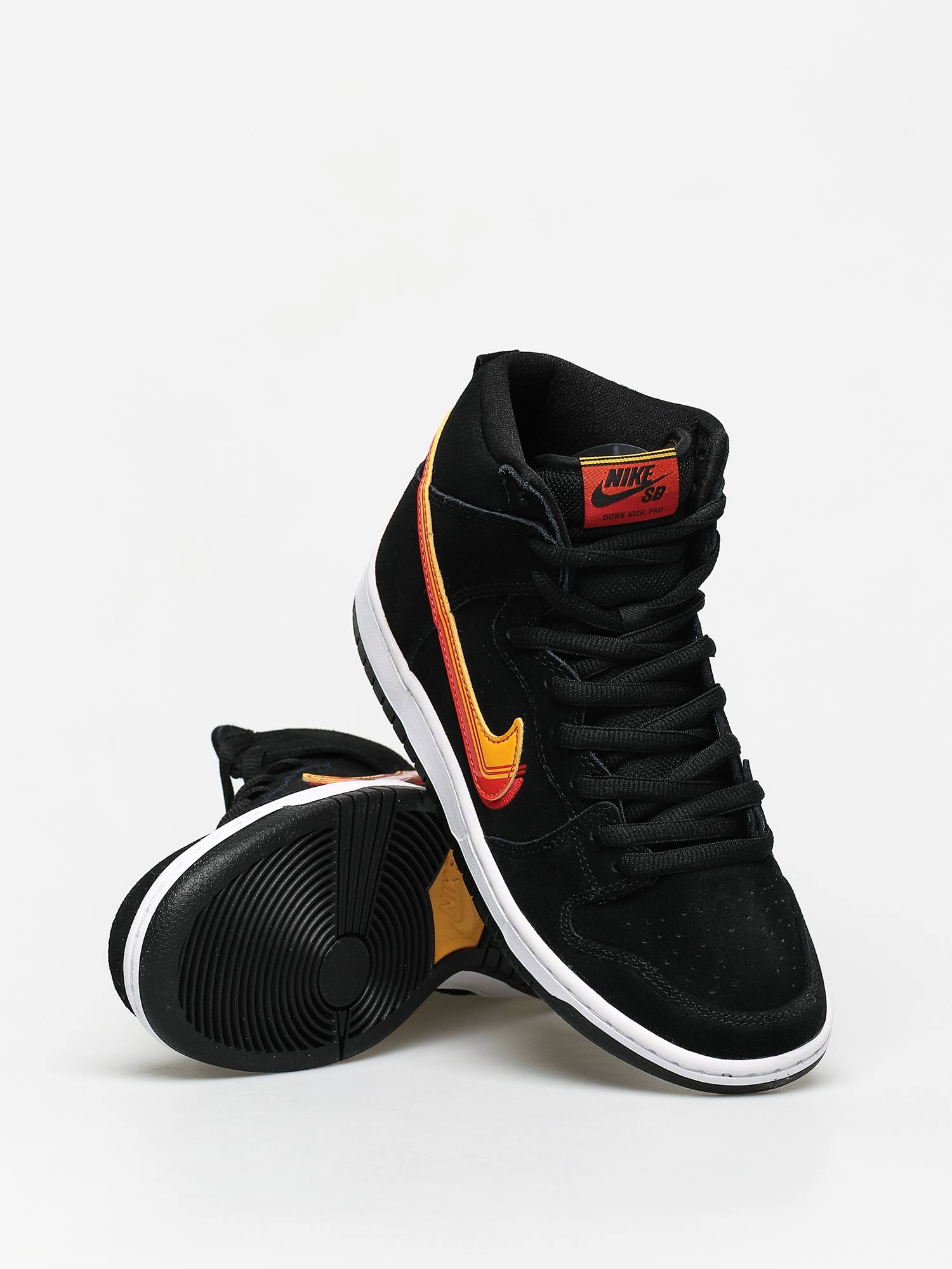 Boty Nike SB Dunk High Pro (black/university gold team orange)