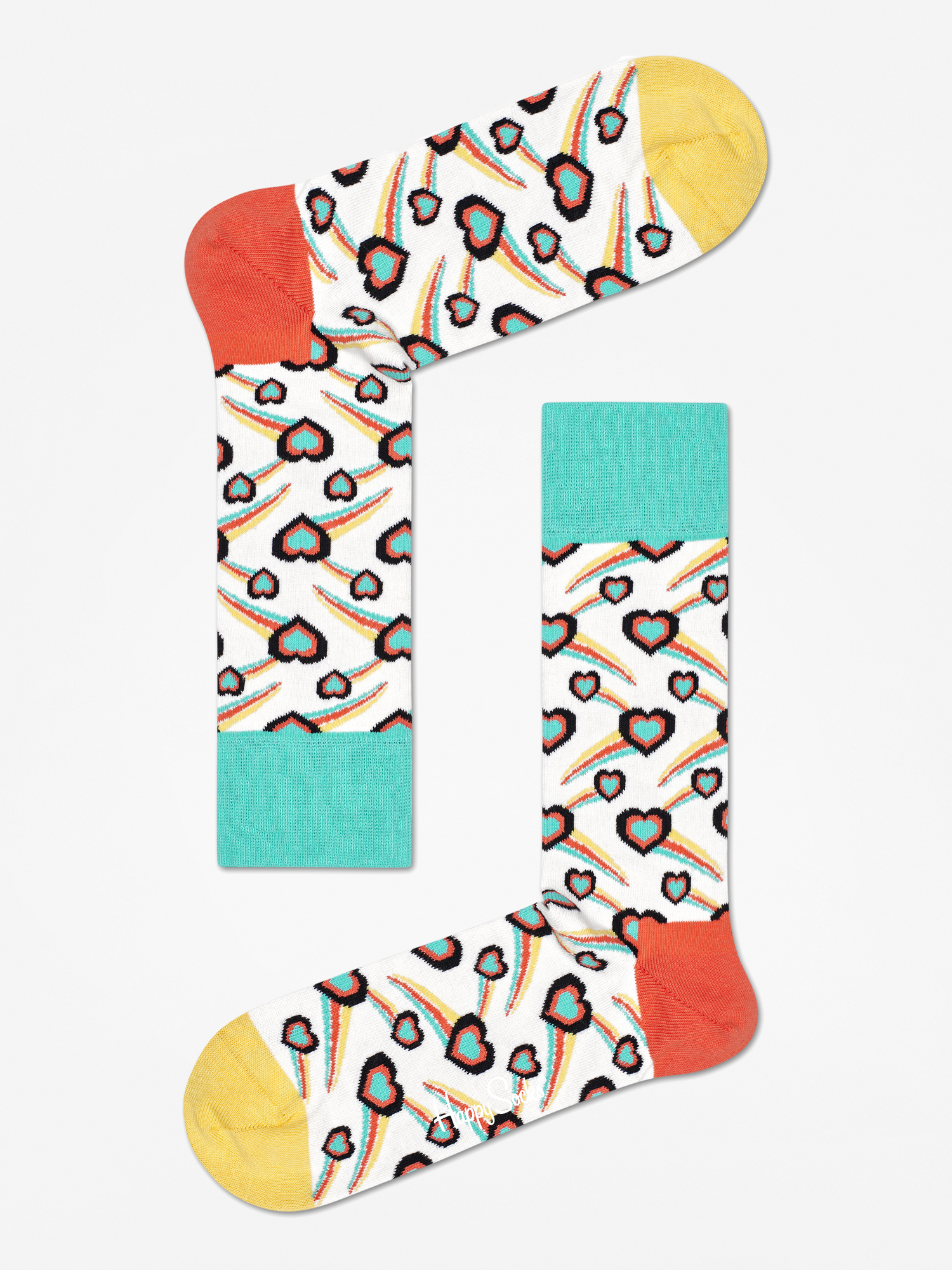 Ponožky Happy Socks Shooting Heart (teal/orange)