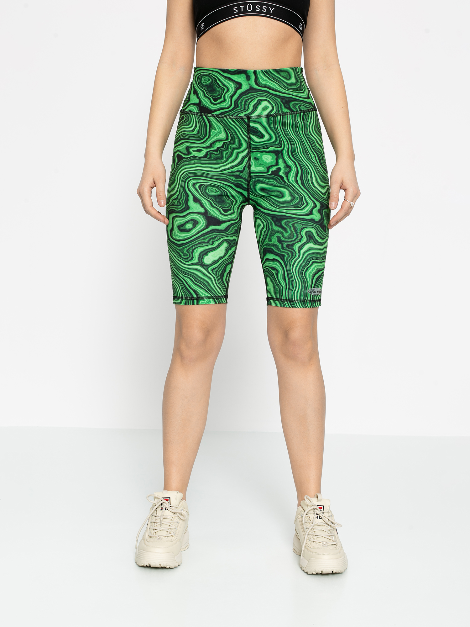 Kraťasy Local Heroes Printed Cycle Wmn (green/black)