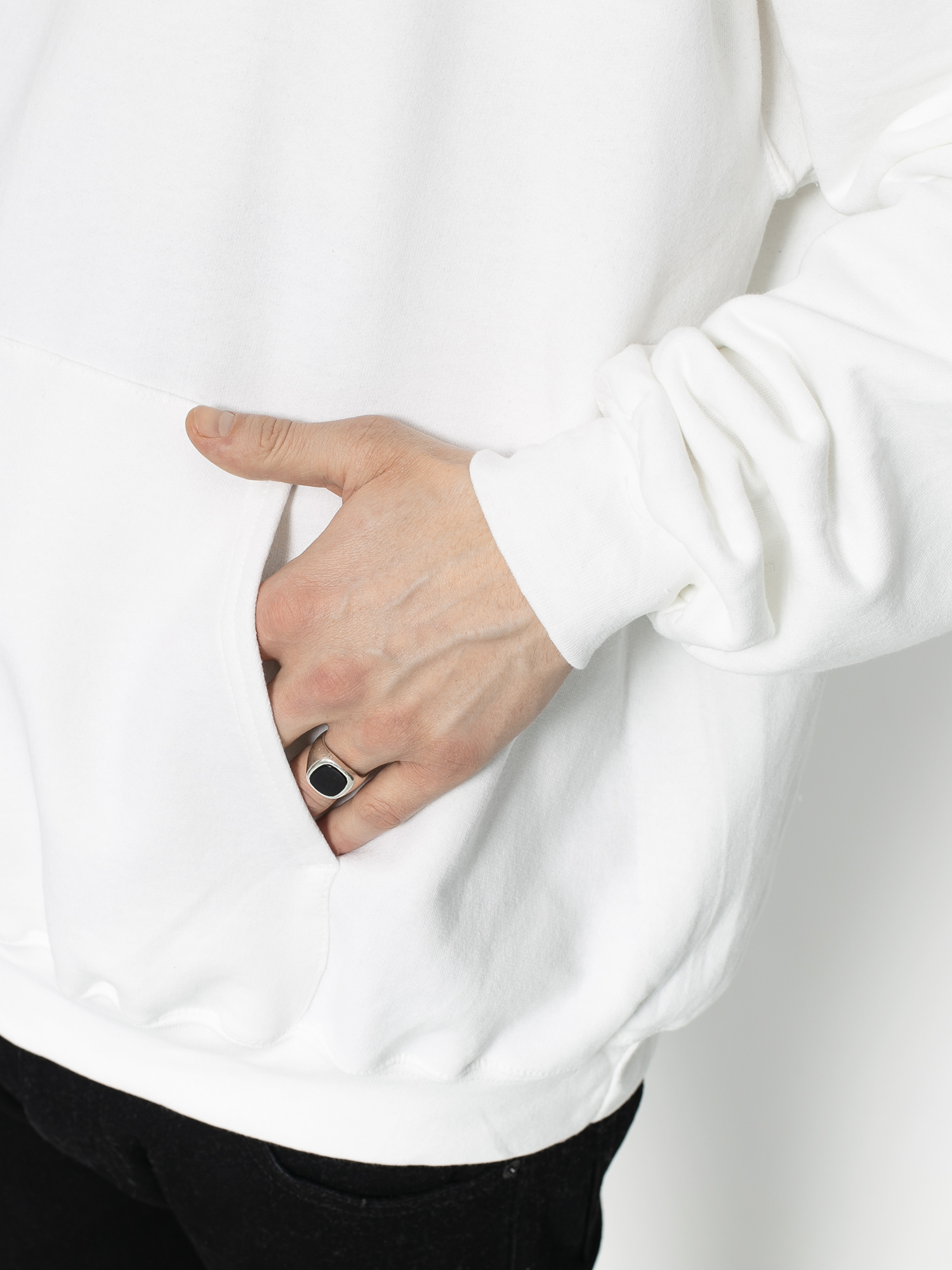 Mikina s kapucí Thrasher Flame HD (white)