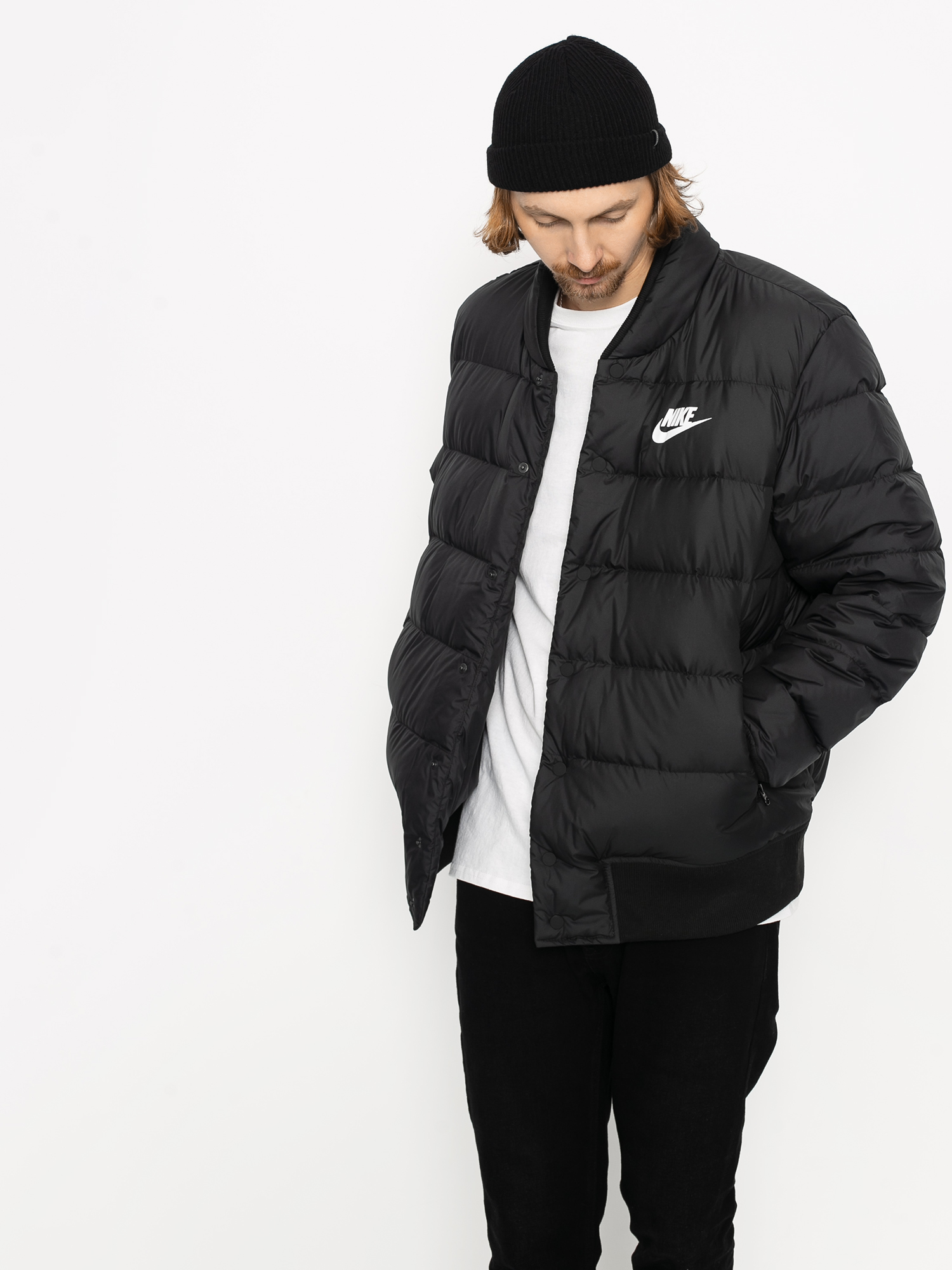 Bunda Nike Dwn Fill Bombr (black/black/white)