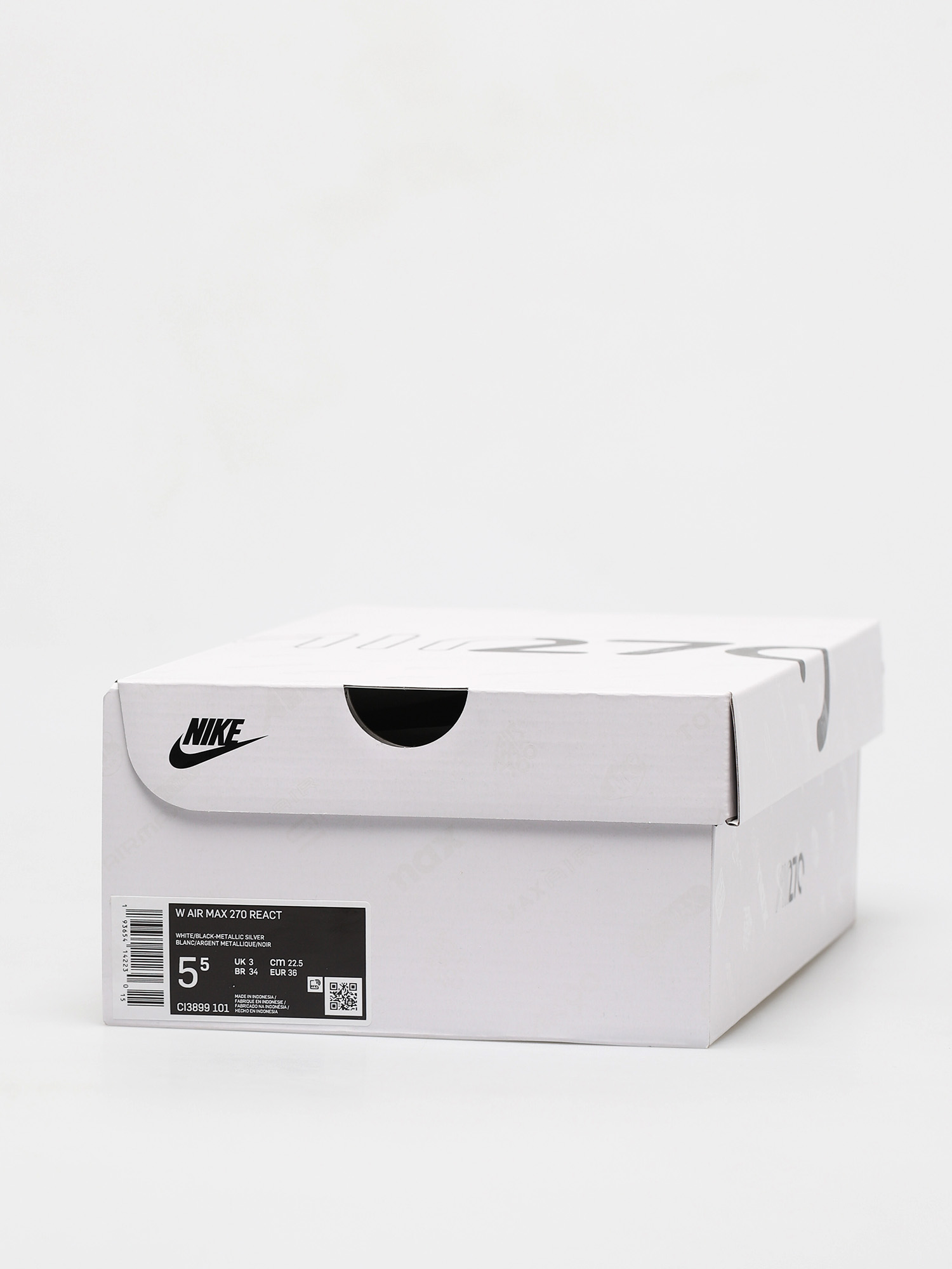 Boty Nike Air Max 270 React Wmn (white/black metallic silver)