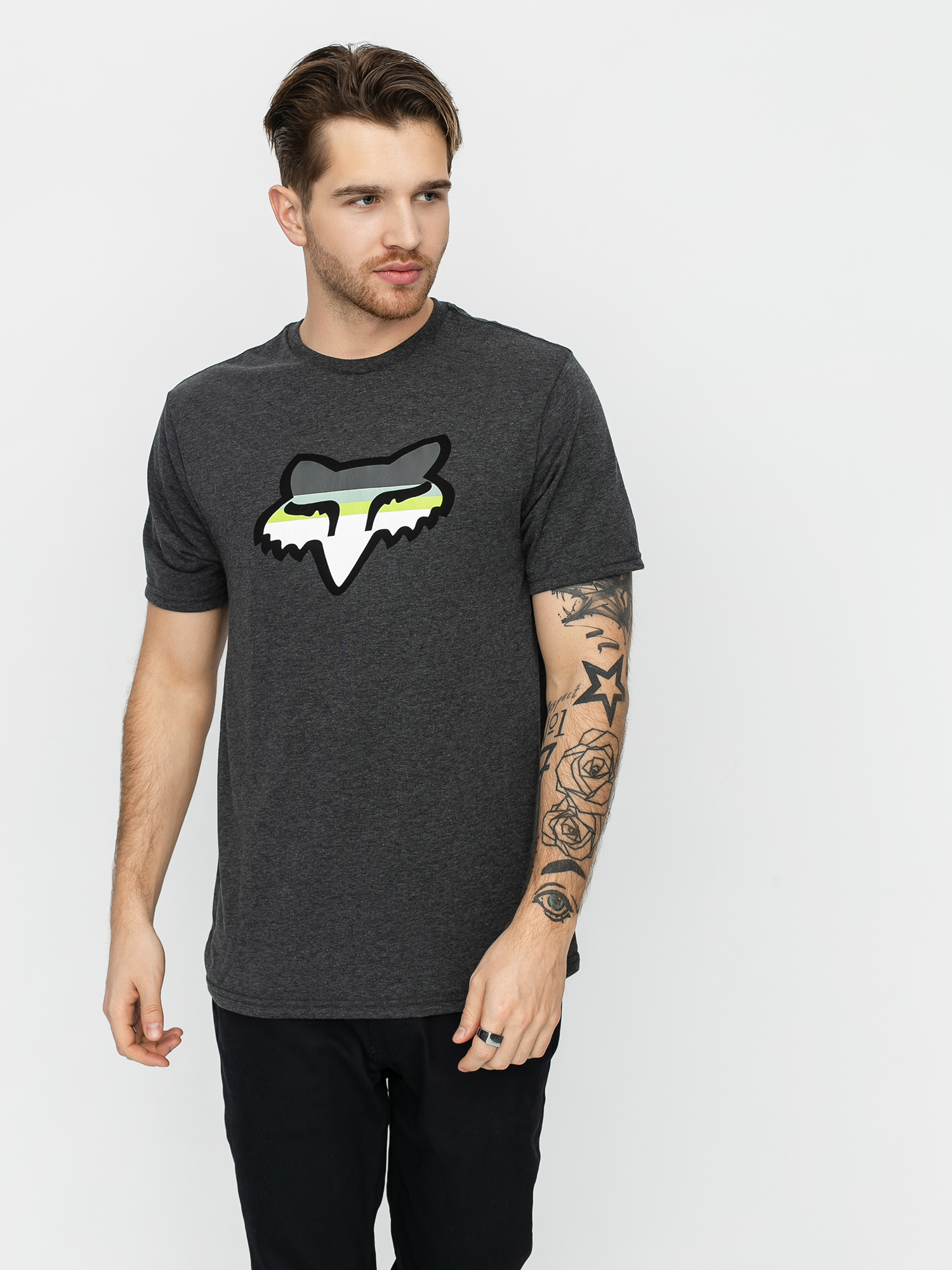 Tričko Fox Head Strike Tech (htr blk)