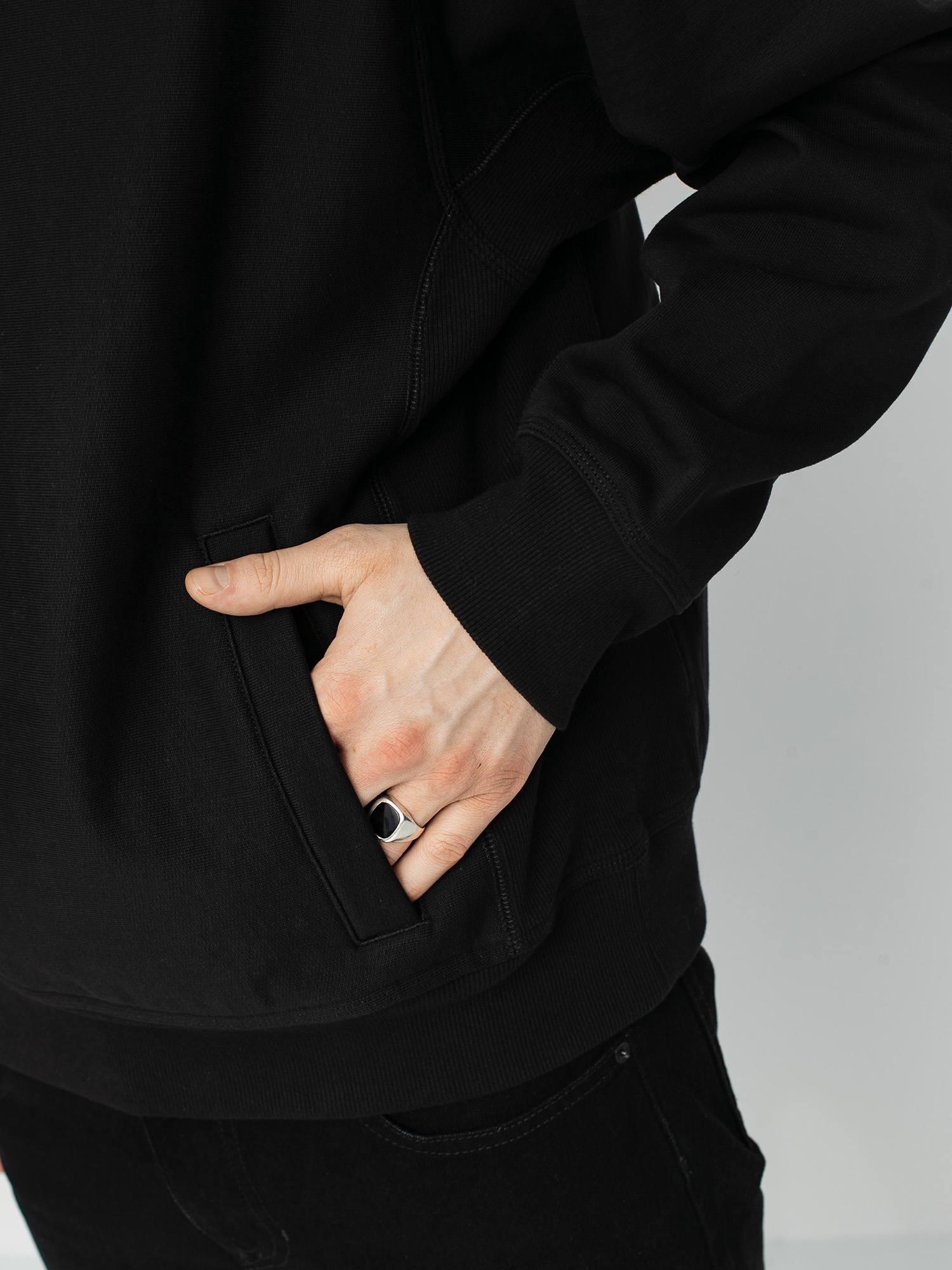Mikina s kapucí Carhartt WIP American Script HD (black)