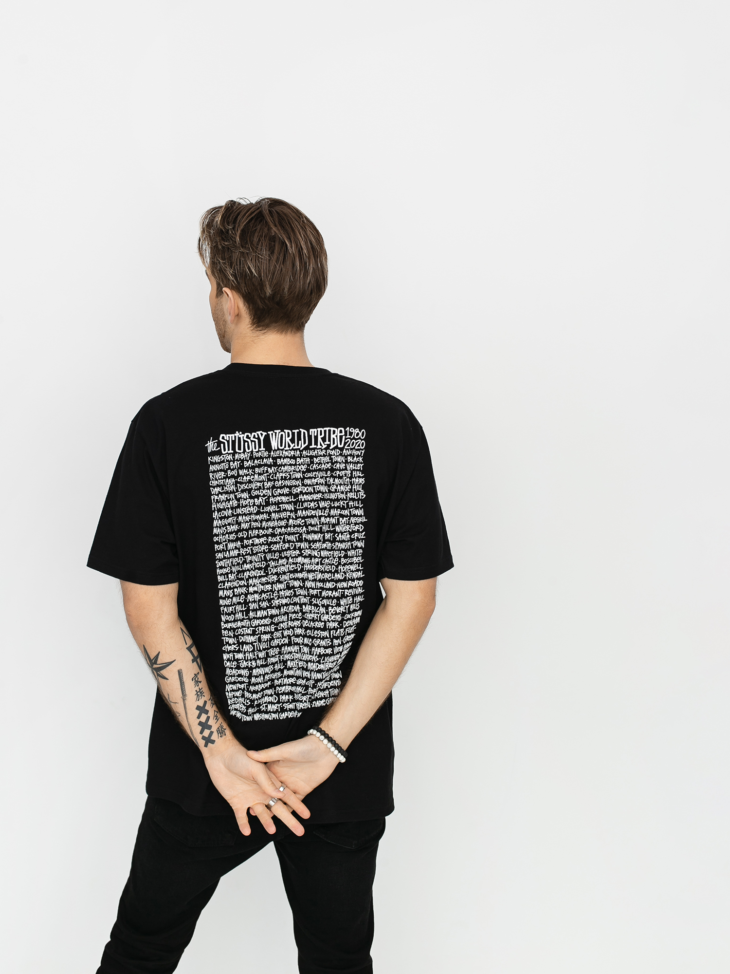 Tričko Stussy Jamaica World Tribe (black)