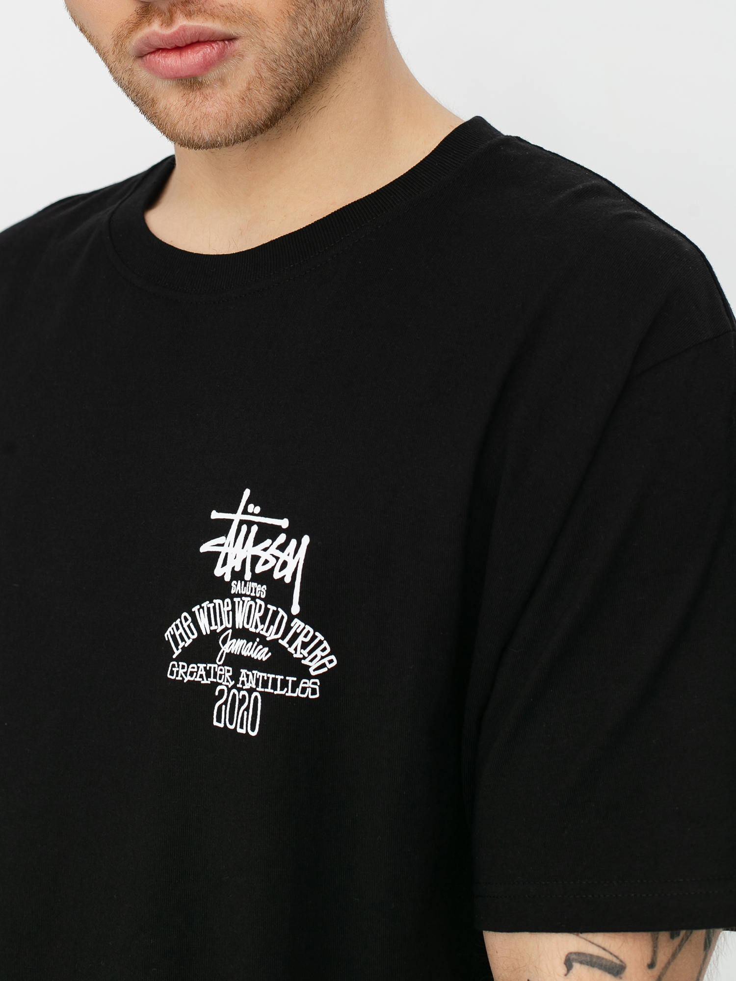 Tričko Stussy Jamaica World Tribe (black)