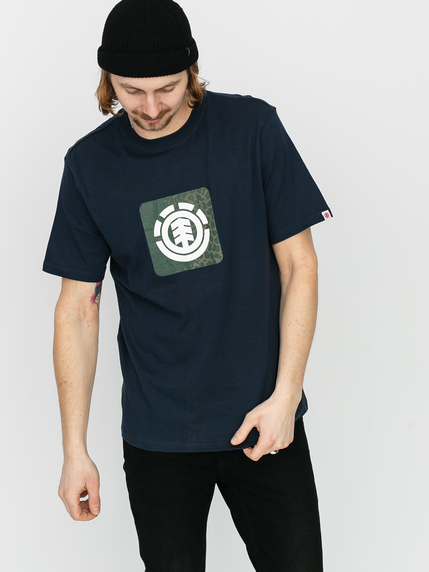 Tričko Element Leopard Block Icon (eclipse navy)