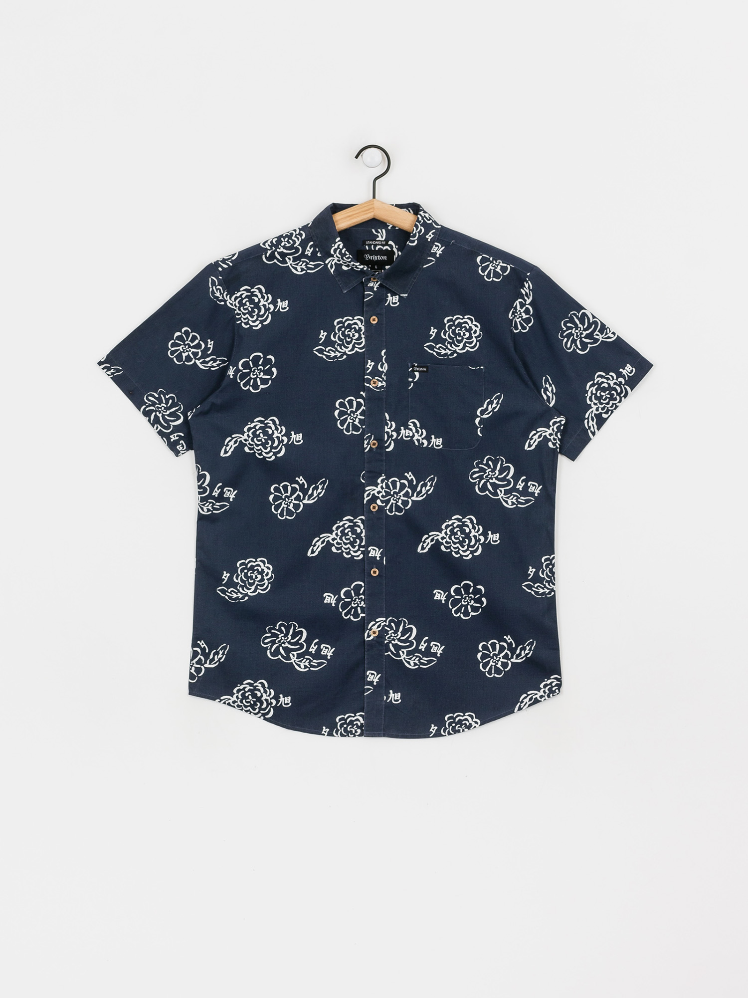 Košile Brixton Charter Print Wvn (navy/off white)