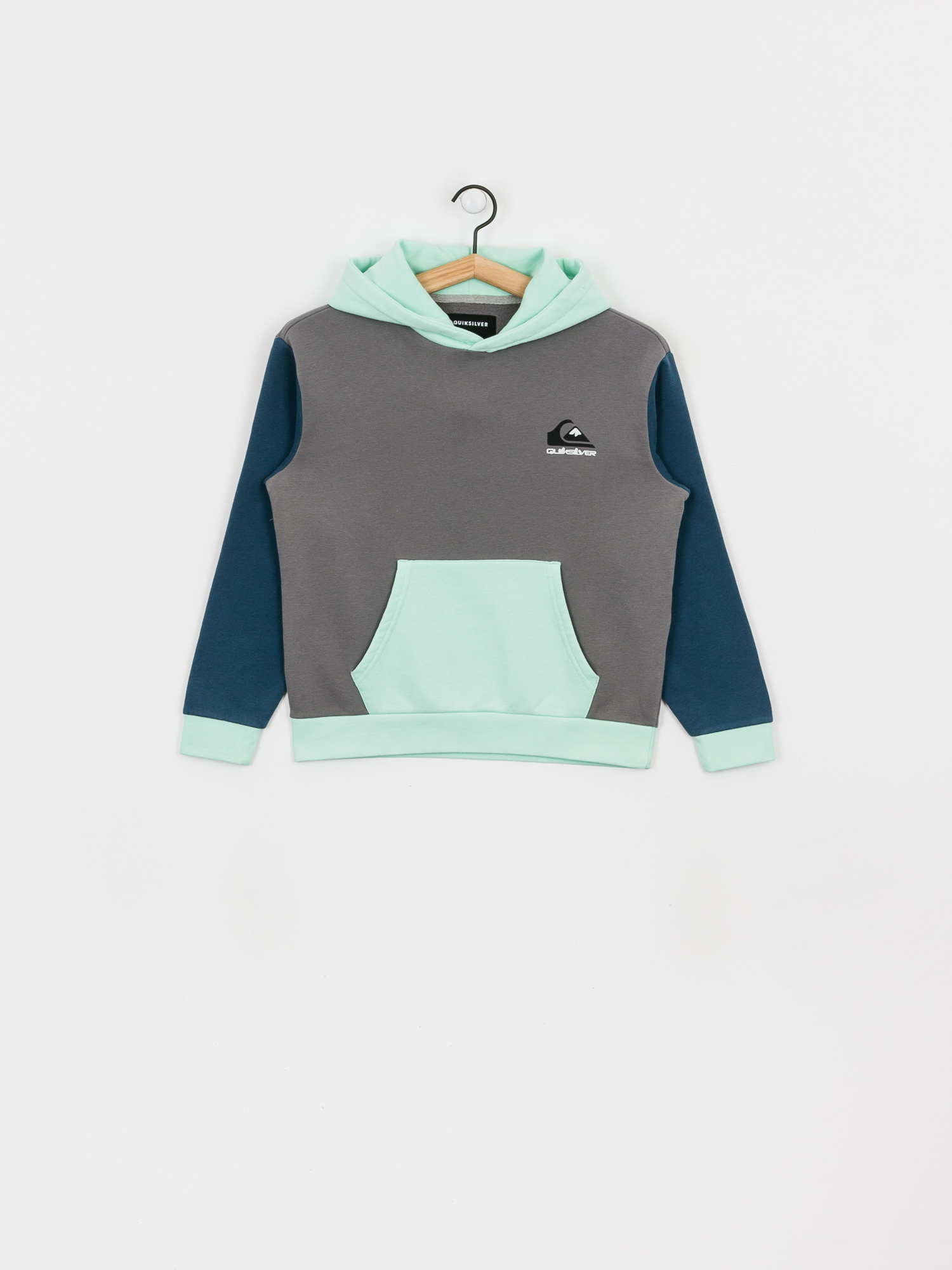 Mikina s kapucí Quiksilver diecięca  Heritage Midori Blanka HD (majolica blue)