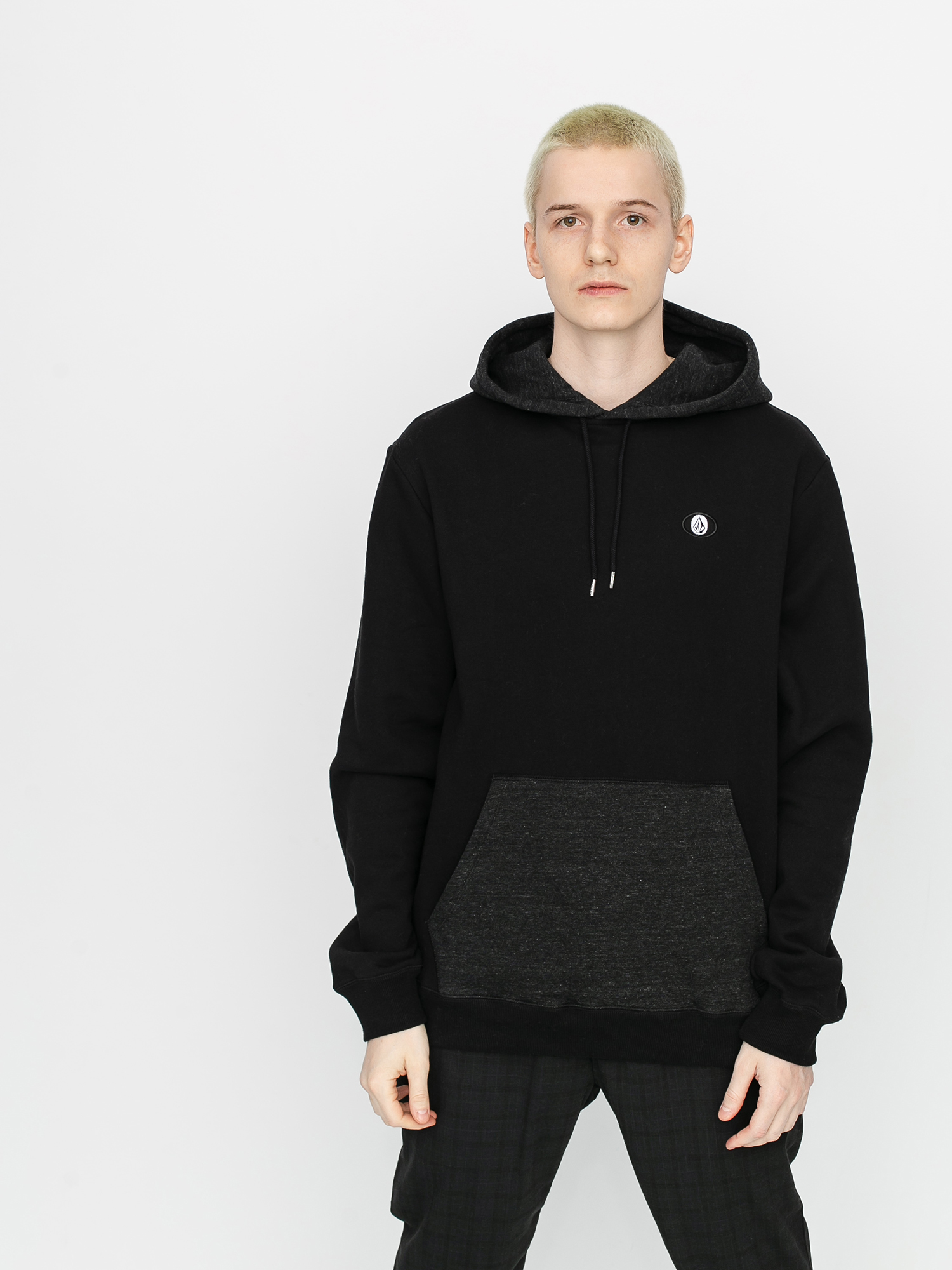 Mikina s kapucí Volcom Sngl Stn HD (black)