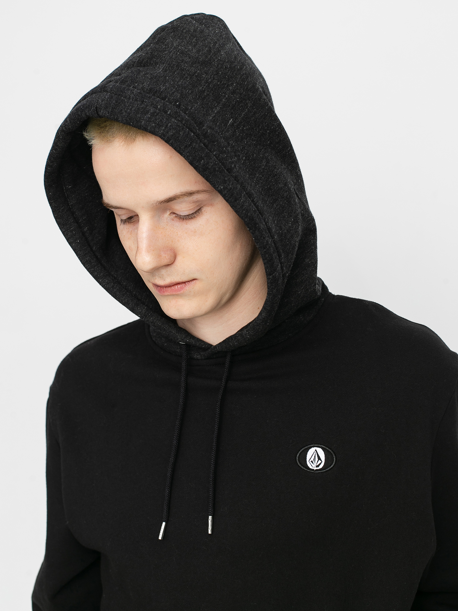 Mikina s kapucí Volcom Sngl Stn HD (black)